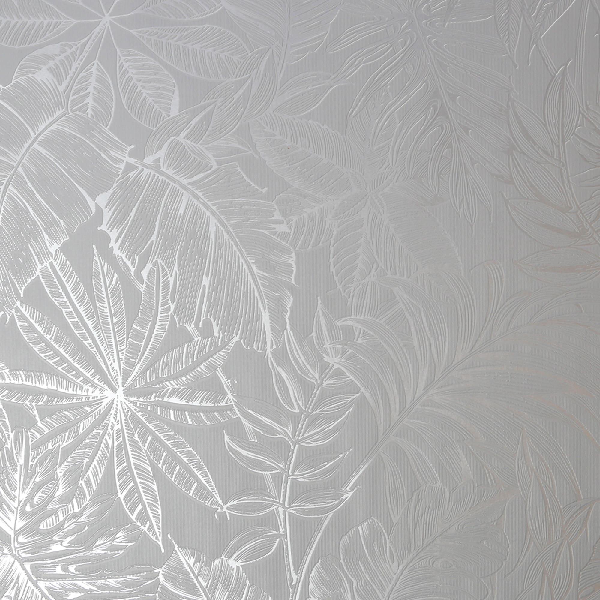 Tropic Archive Mid Grey Wallpaper Sample