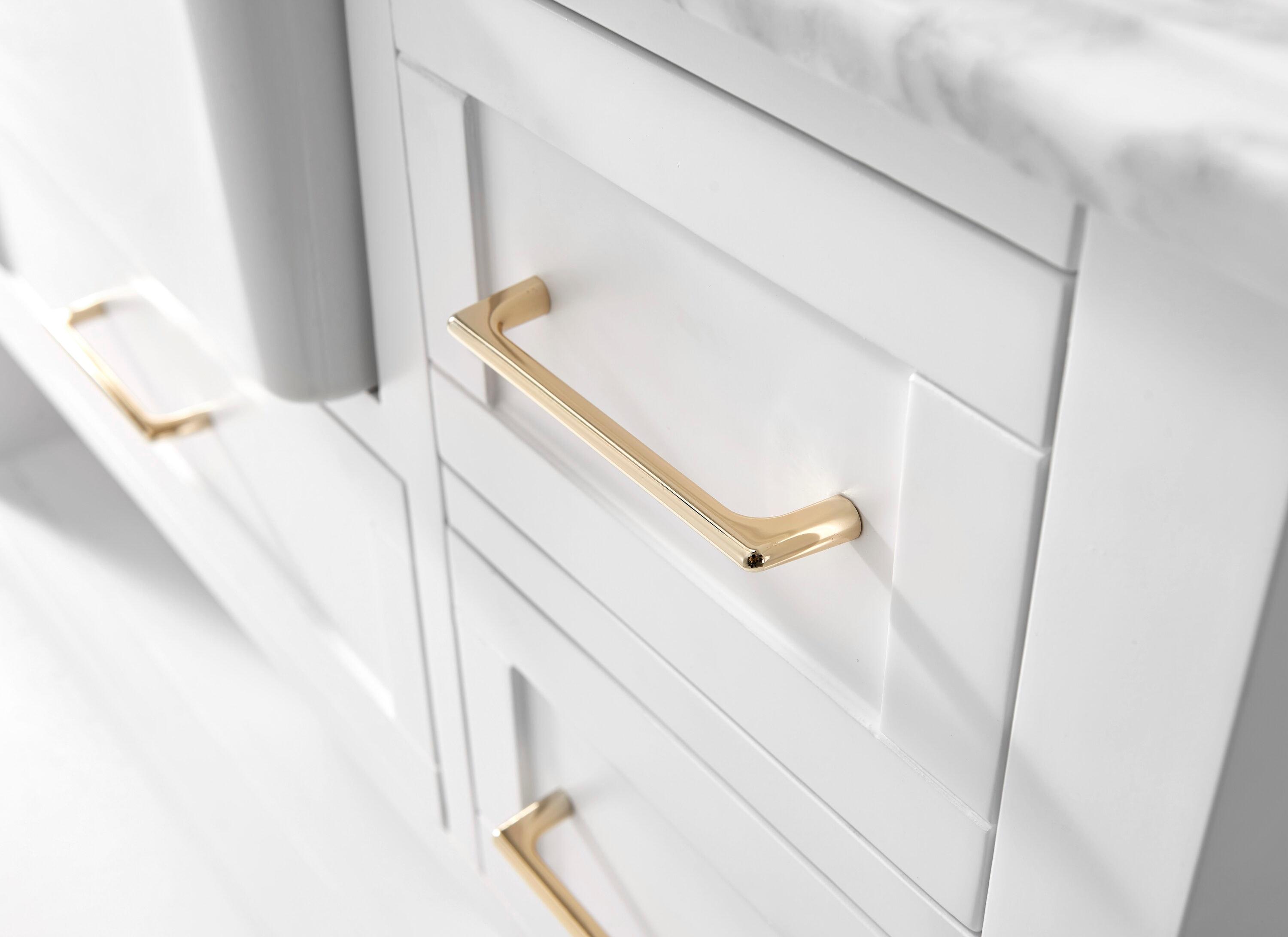 Ancerre Designs Hayley 60" Farmhouse Wood Bathroom Vanity Set in White