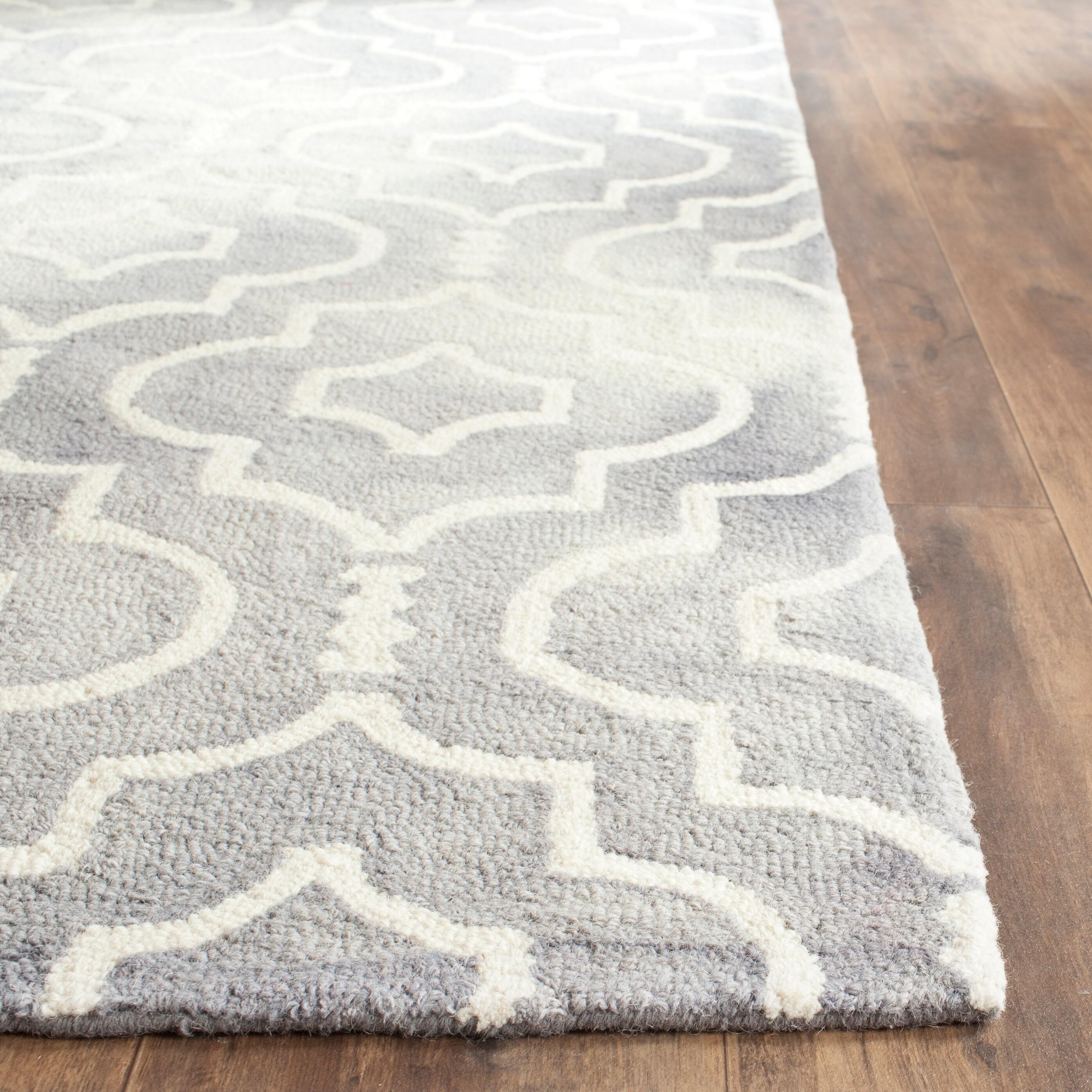 Dip Dye DDY538 Hand Tufted Indoor Accent Rug - Grey/Ivory - 2'x3' - Safavieh