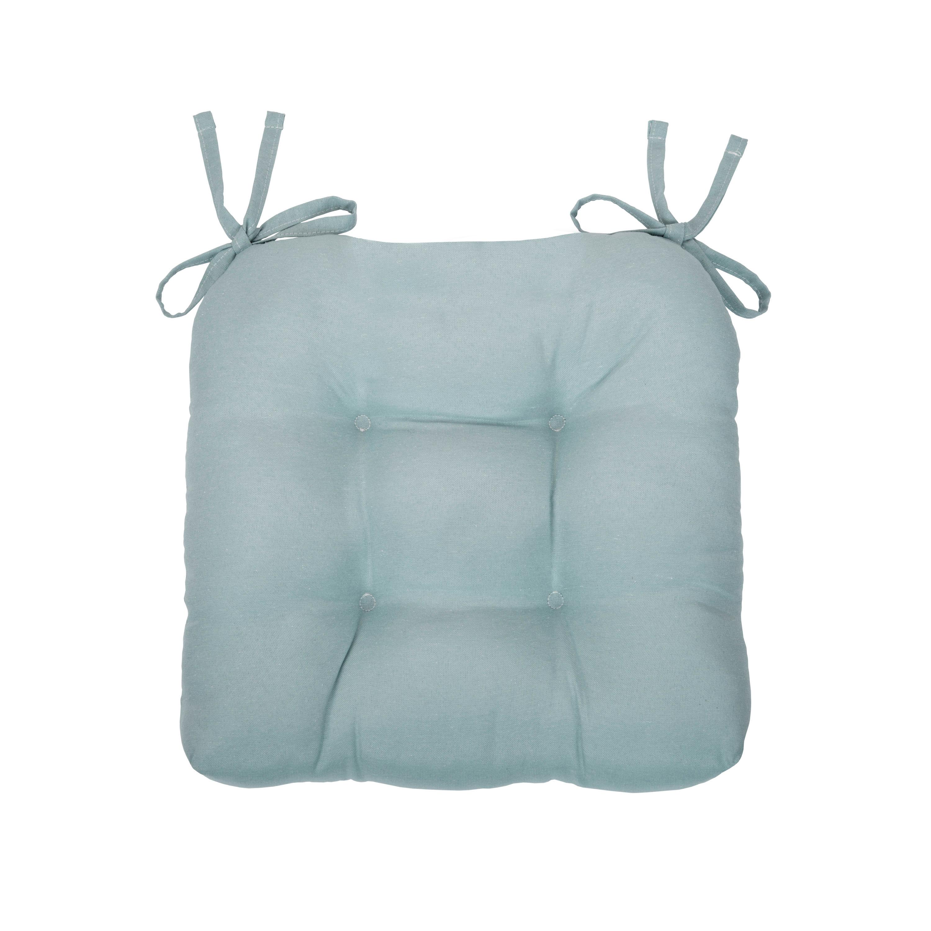 Chase Tufted Chair Seat Cushions, Ice Blue - Set of 2