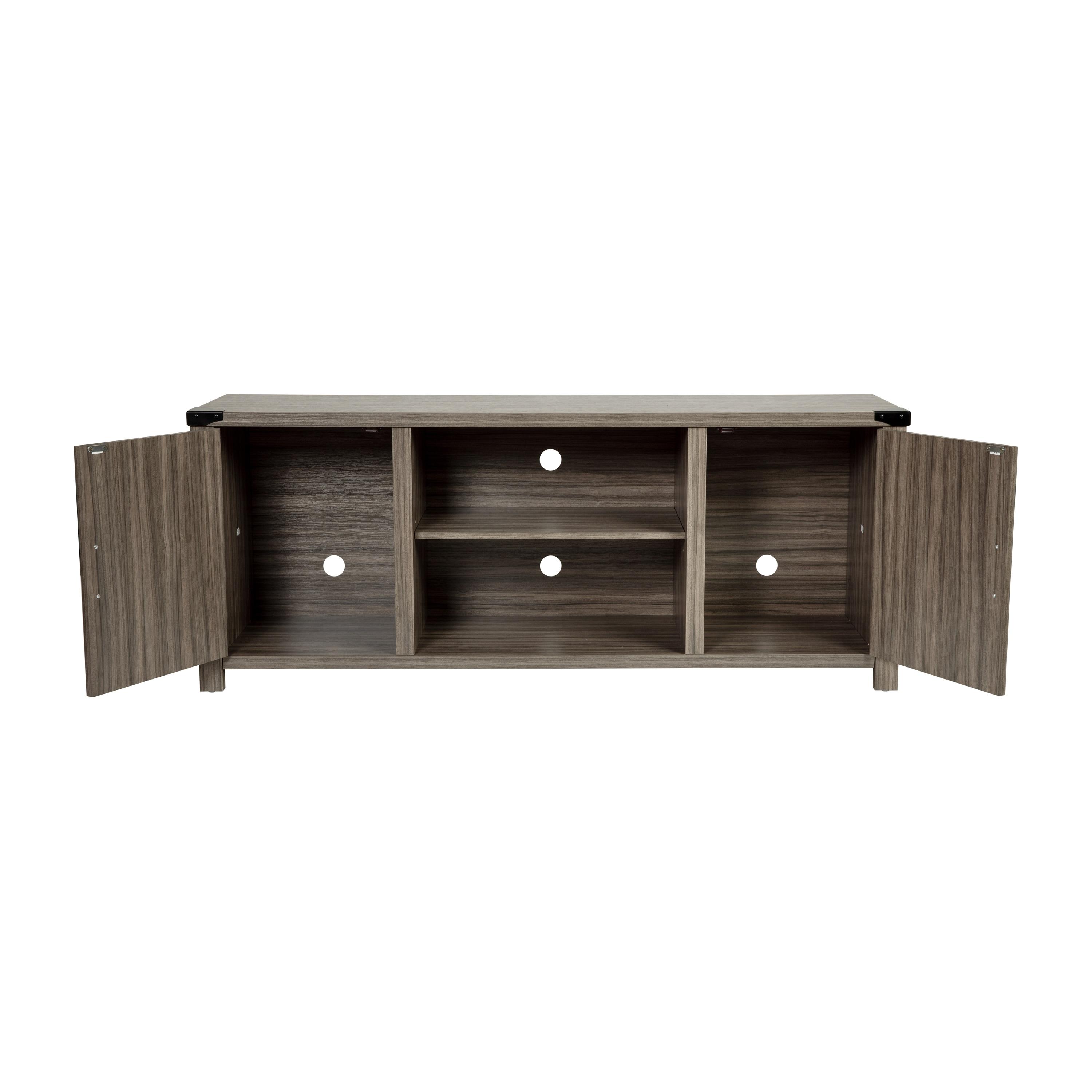 Flash Furniture Ayrith Collection 1 Shelf Modern TV Stand, Gray Wash Oak