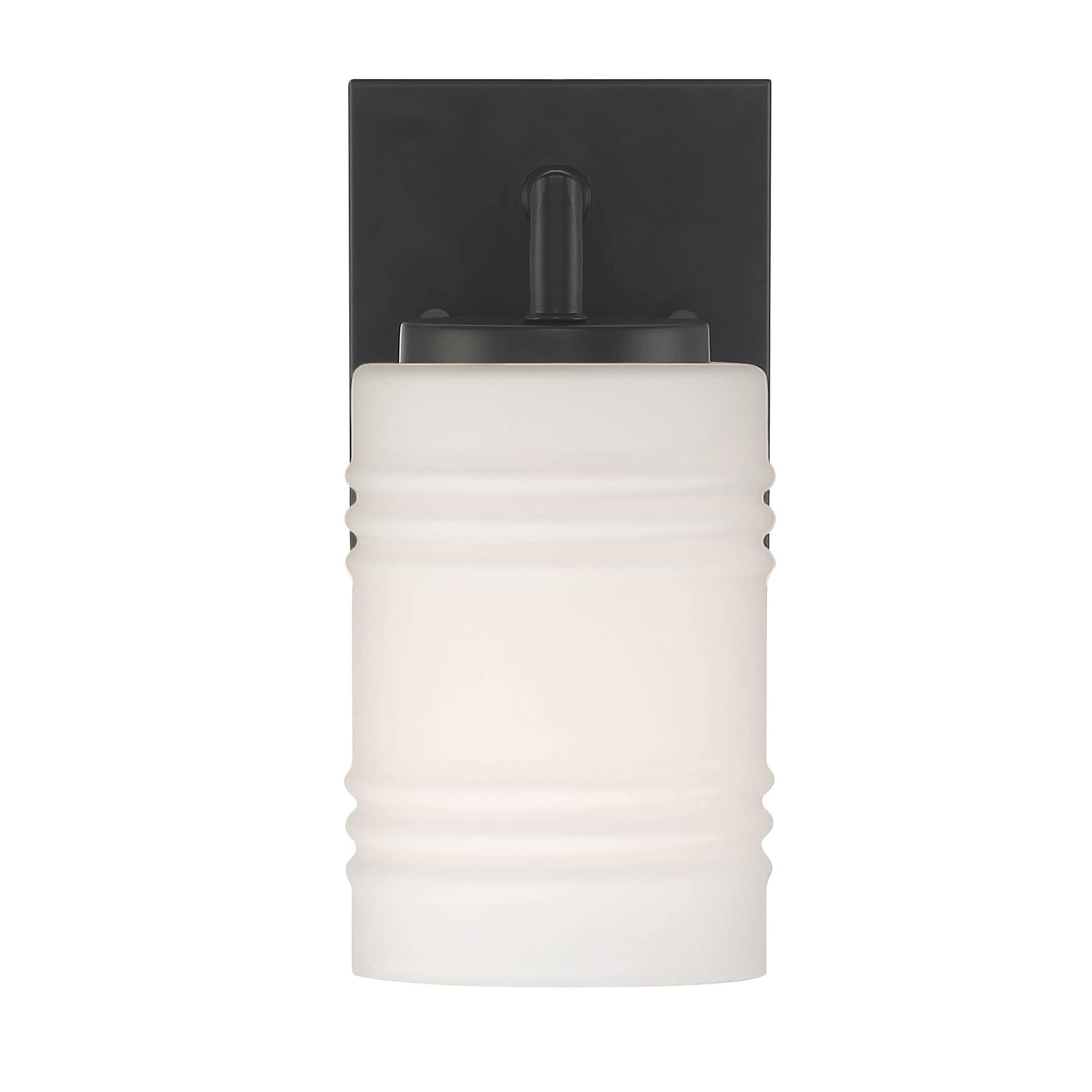 Designers Fountain Leavenworth 1 Light Matte Black Wall Sconce Light, D257M-WS-MB