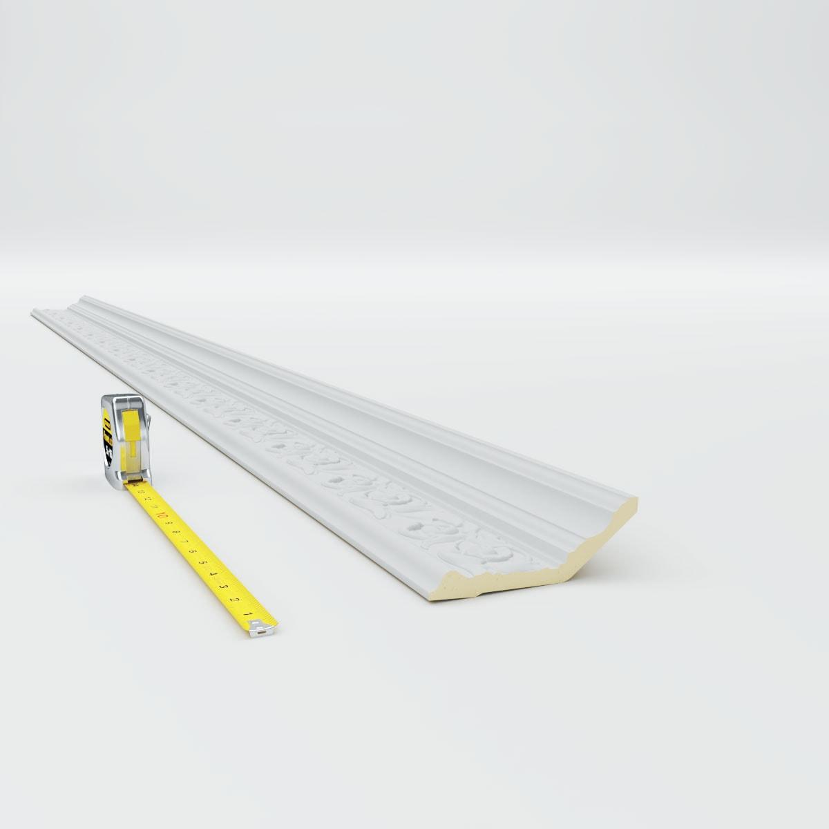 5 5/8"H x 2 1/4"P x 6"F x 94 1/2"L Floral Crown Moulding