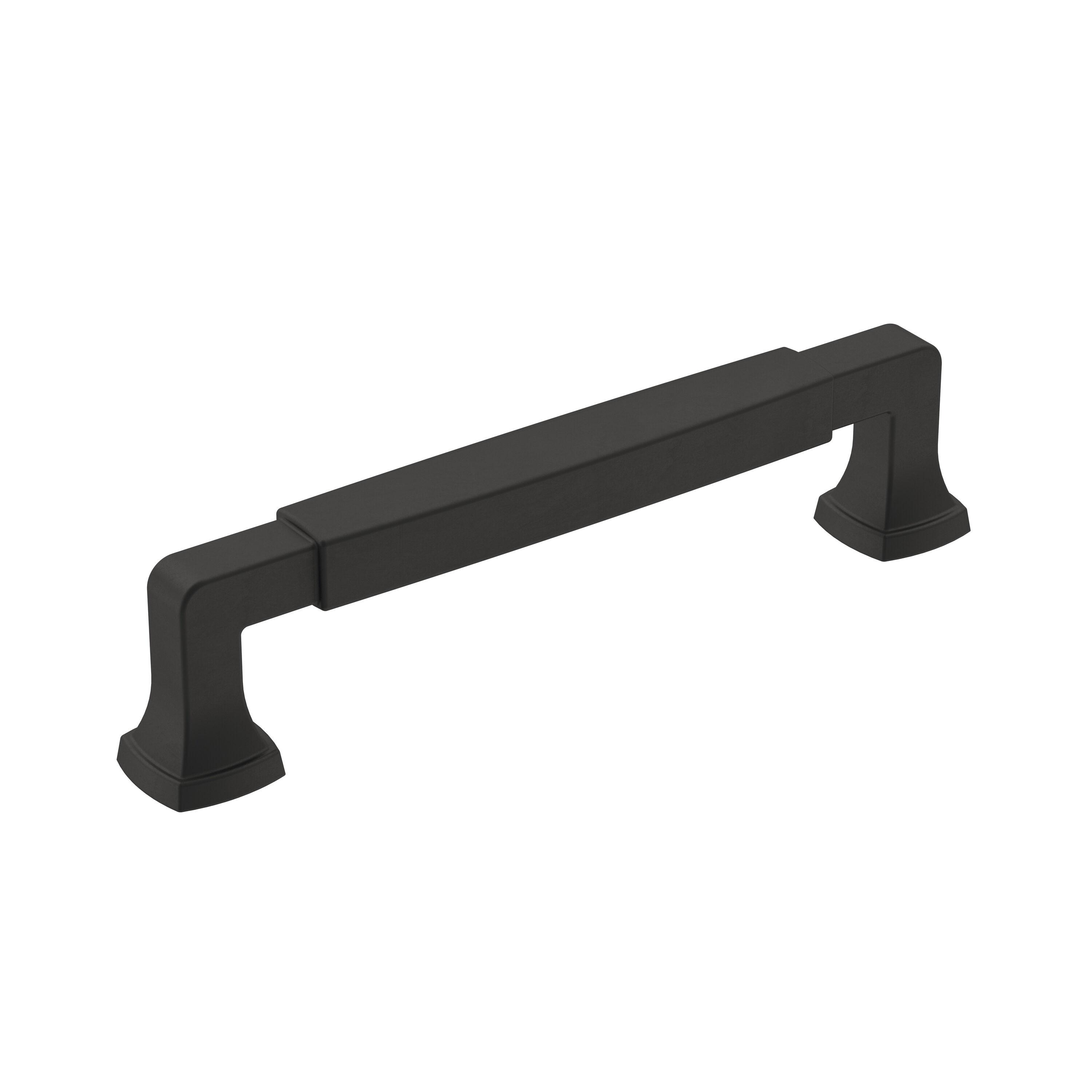 Amerock Stature 5-1/16 inch (128mm) Center-to-Center Matte Black Cabinet Pull