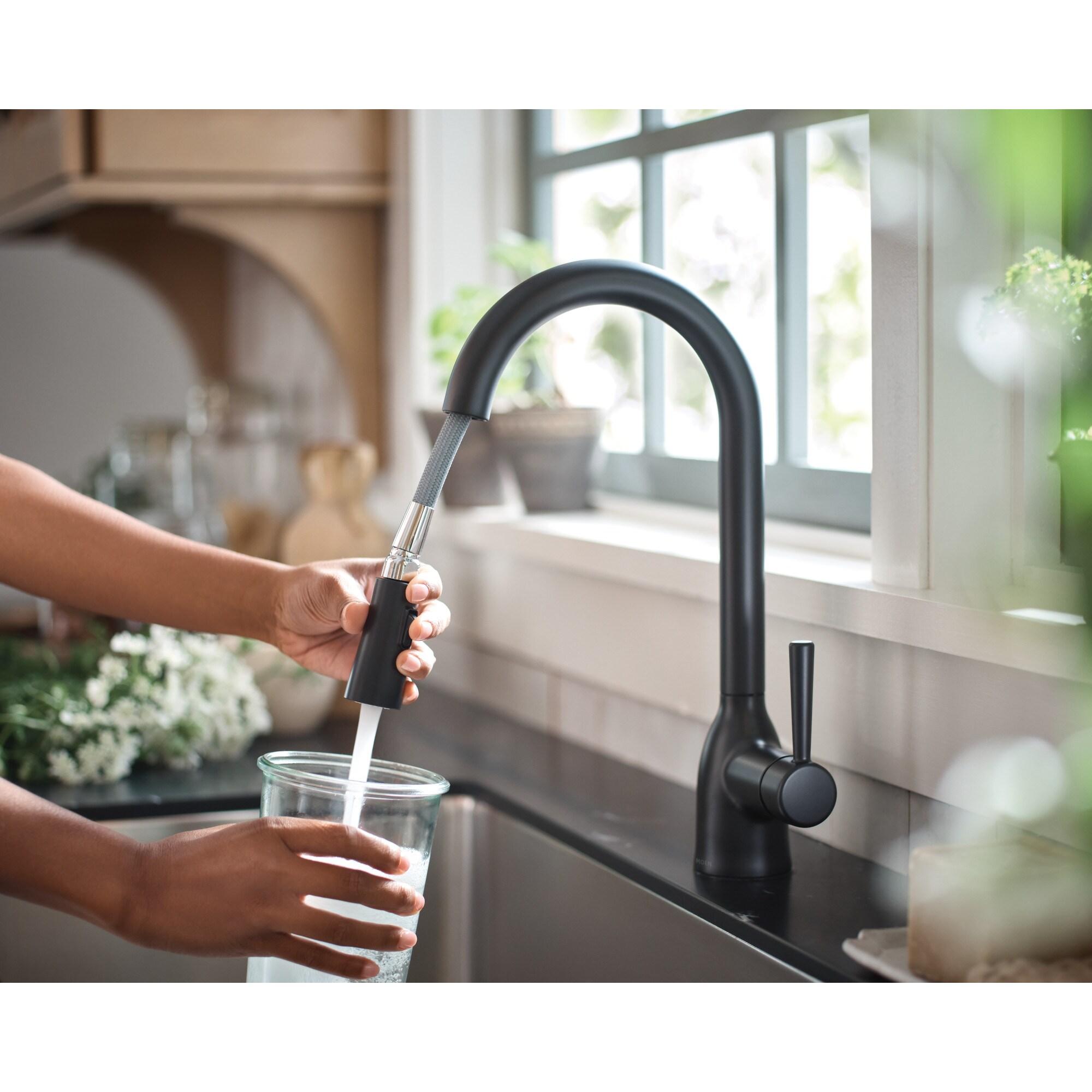 Adler Matte Black Touchless Pull-Down Kitchen Faucet