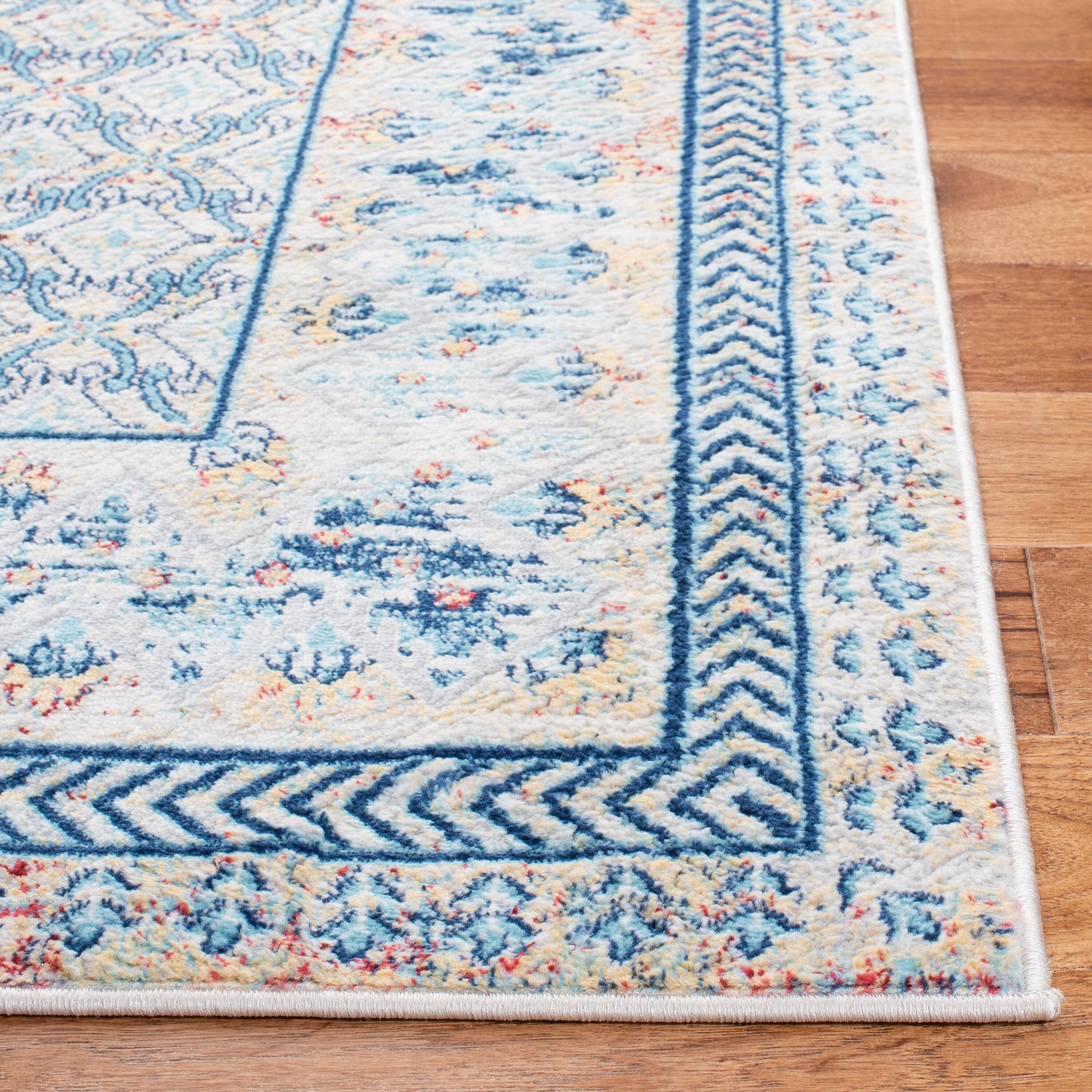 Brentwood BNT899 Power Loomed Indoor Accent Rug - Blue/Yellow - 3'x5' - Safavieh