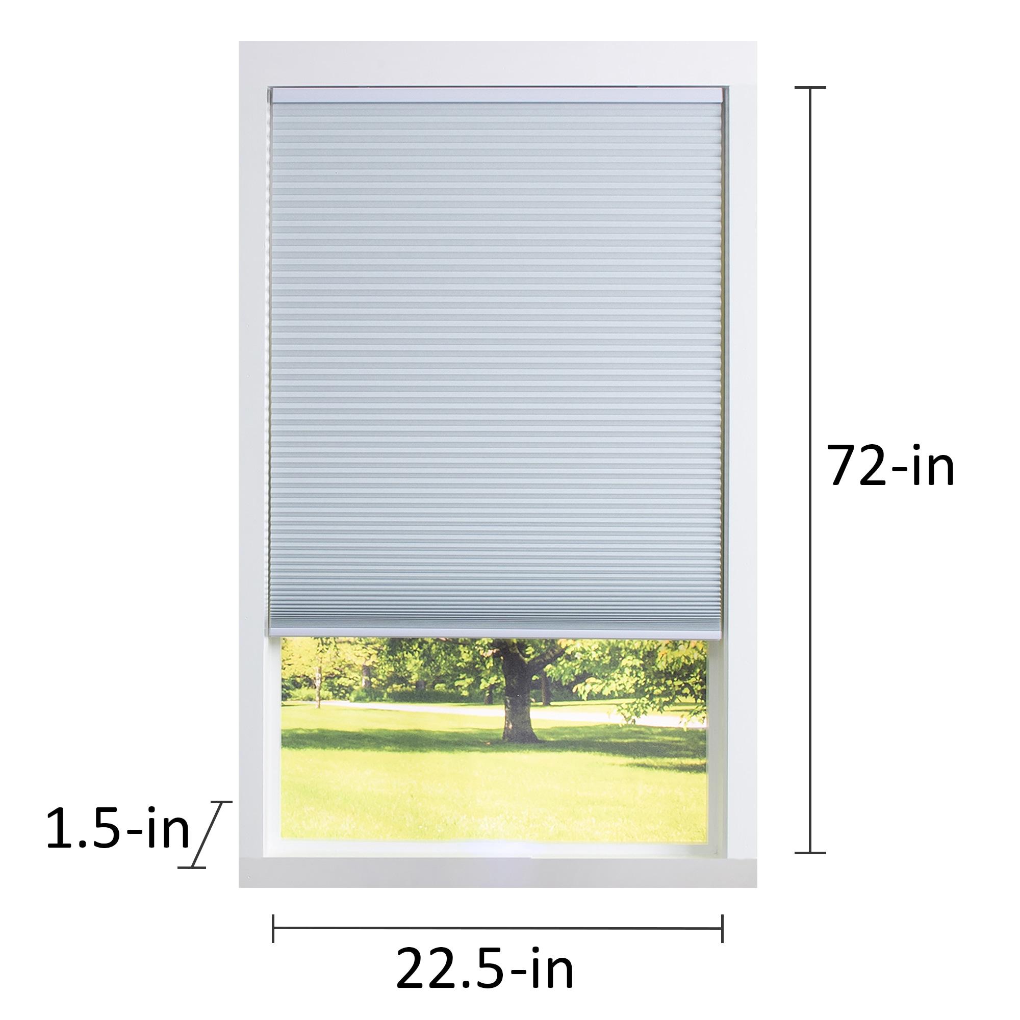 White Cordless Blackout Polyester Cellular Shades - 22.5 in. W x 72 in. L