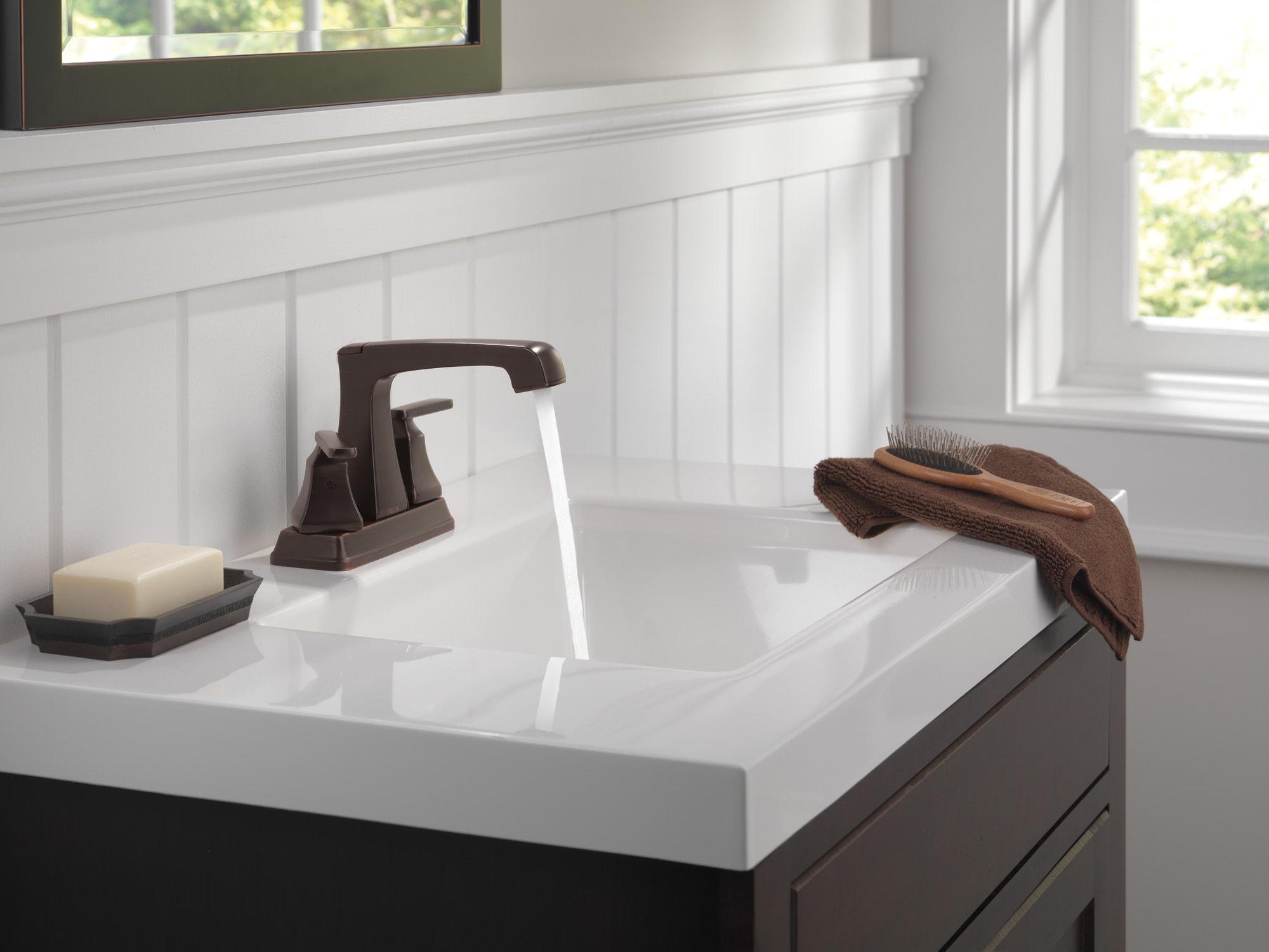 Ashlyn Centerset Bathroom Faucet with Drain Assembly, 2-handle Bathroom Sink Faucet
