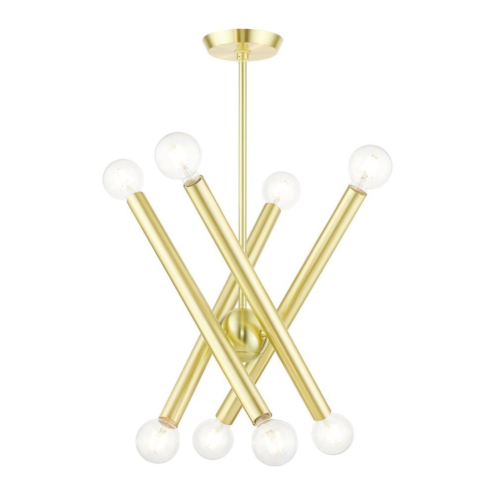 Livex Lighting Stafford 8 - Light Chandelier in  Satin Brass