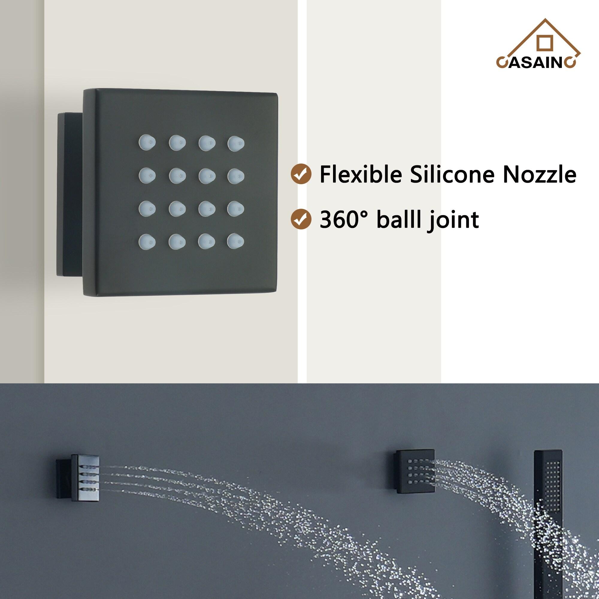 Rainfall Symphony 12inch 3-Function Dual Shower Head Thermostatic Shower System with 3 Sprays Handheld