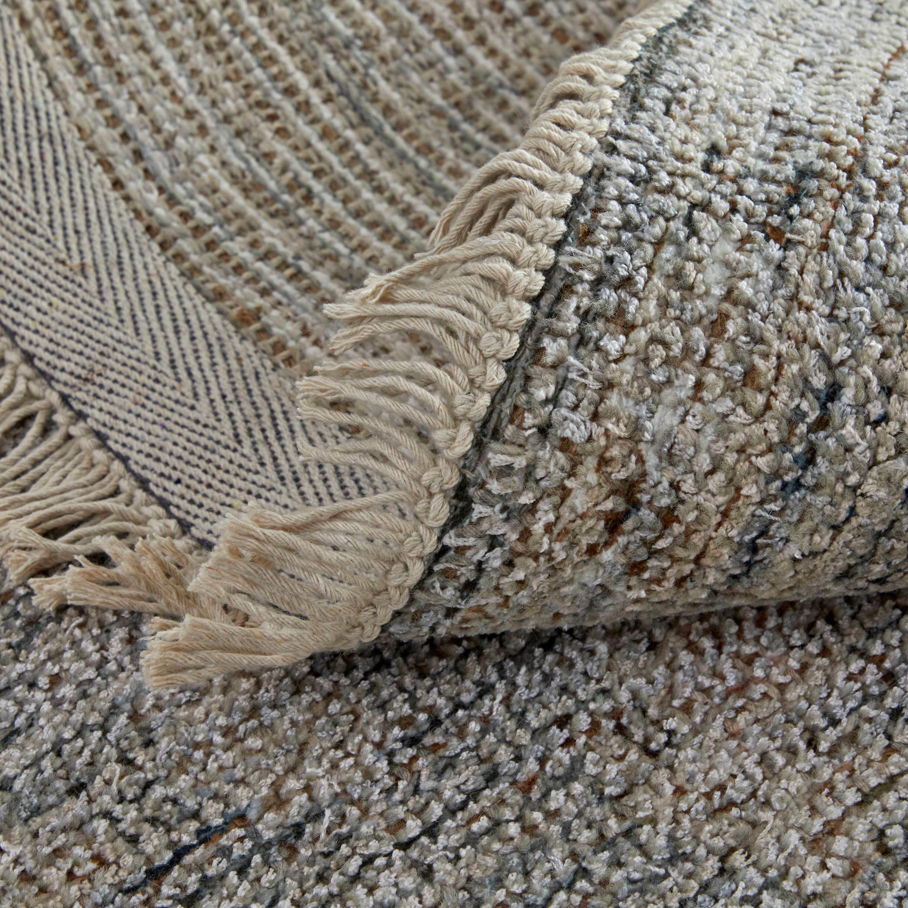 Caldwell Transitional Distressed Gray/Blue/Taupe Area Rug