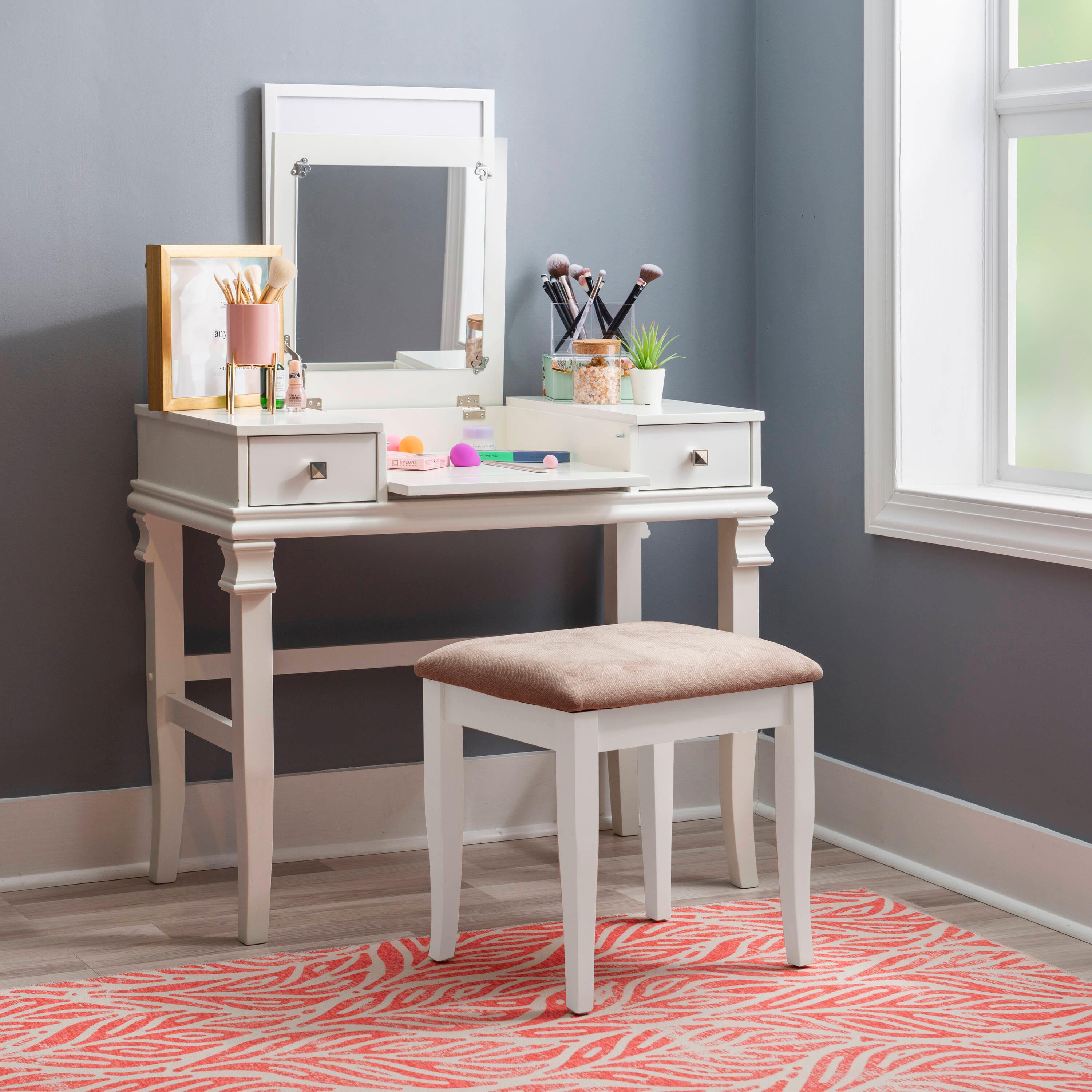 Linon Home Decor Linon Orhei White Vanity Set