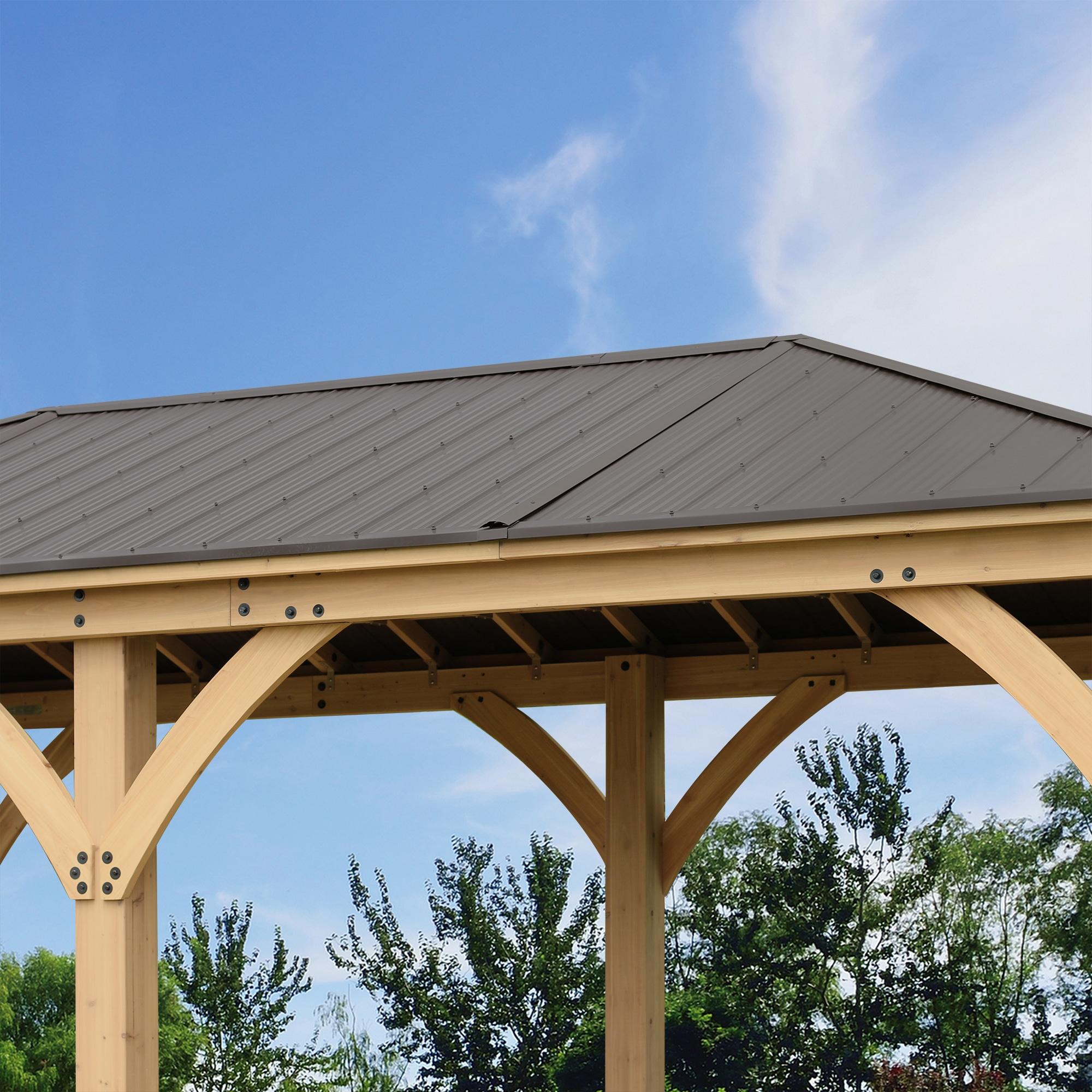 Yardistry Meridian 12 Ft. W x 20 Ft. D Solid Wood Patio Gazebo