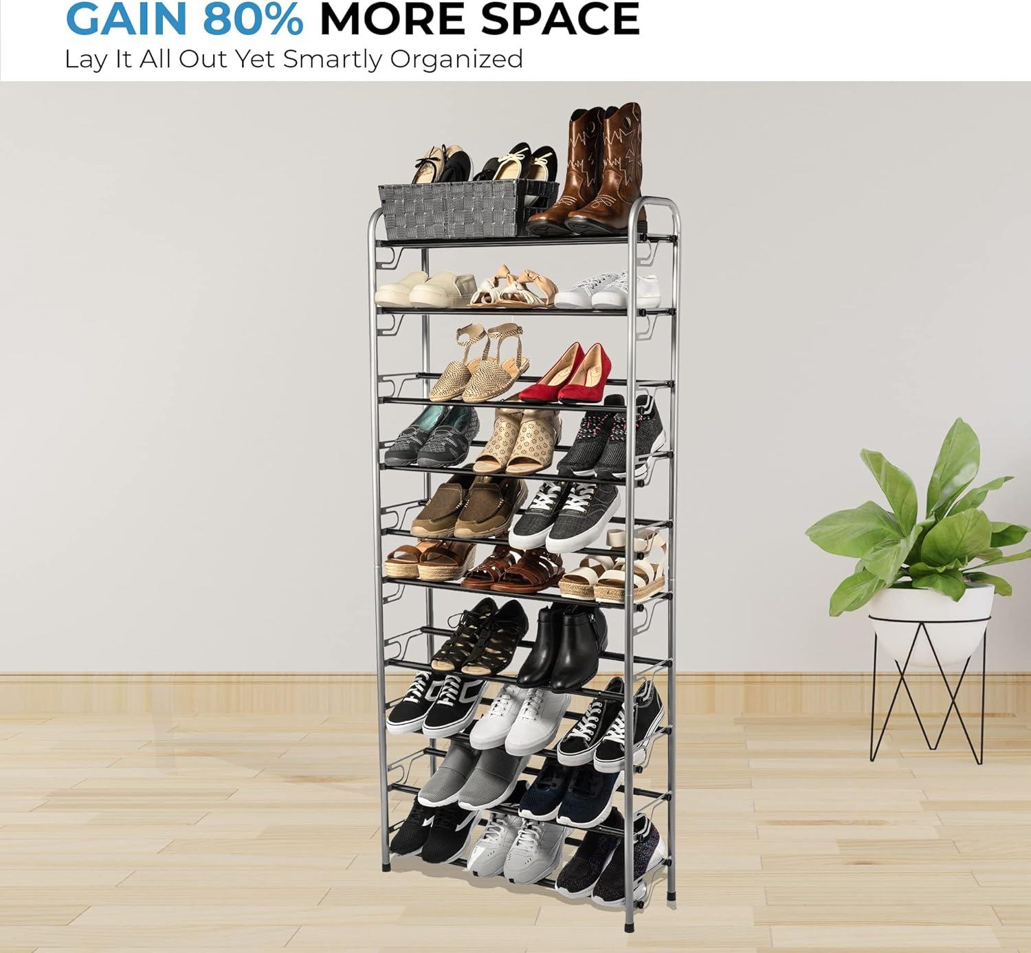 72040 35 Pair Stackable Shoe Rack