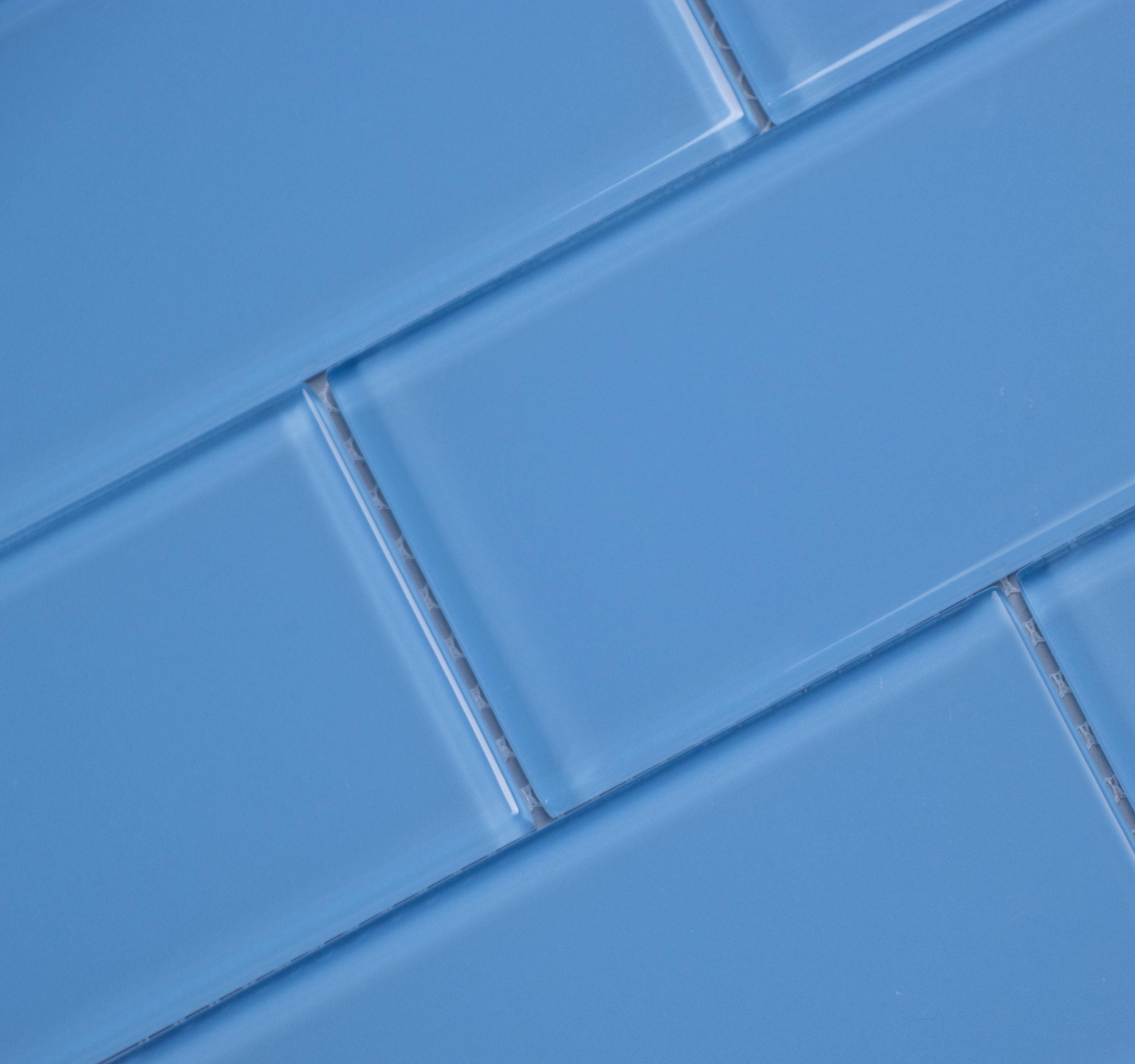 Premium 3" x 6" Straight Edge Glass Mosaic Subway Tile