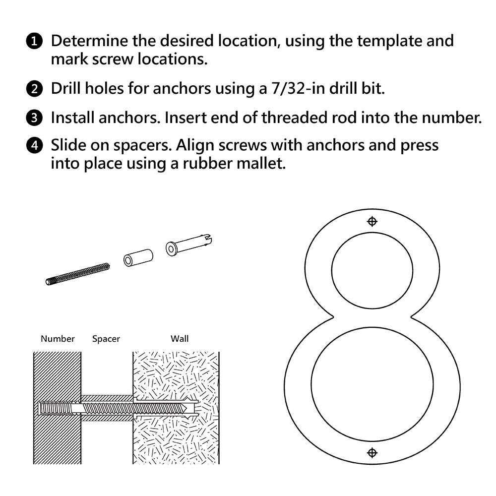 Montague Metal Products Inc. 4'' H Metal House Number