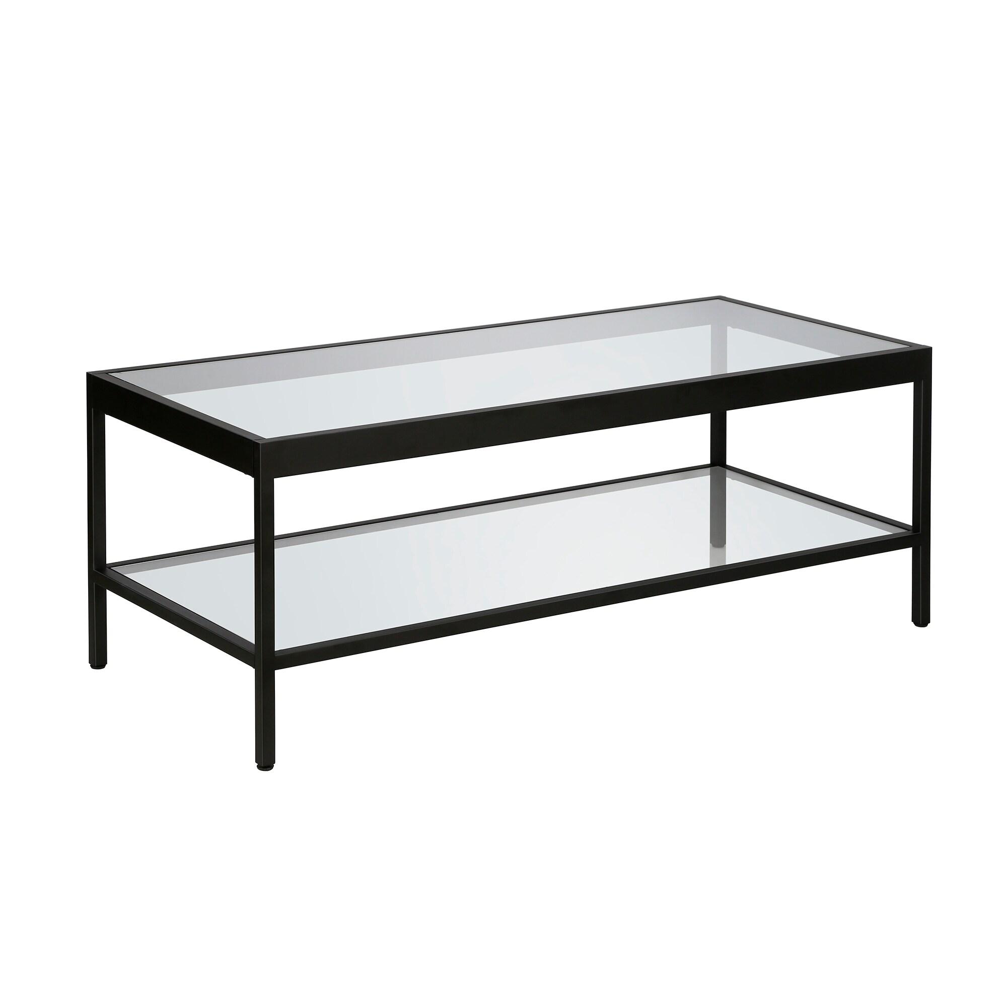 Henn&Hart Traditional Metal Coffee Table Black and Bronze