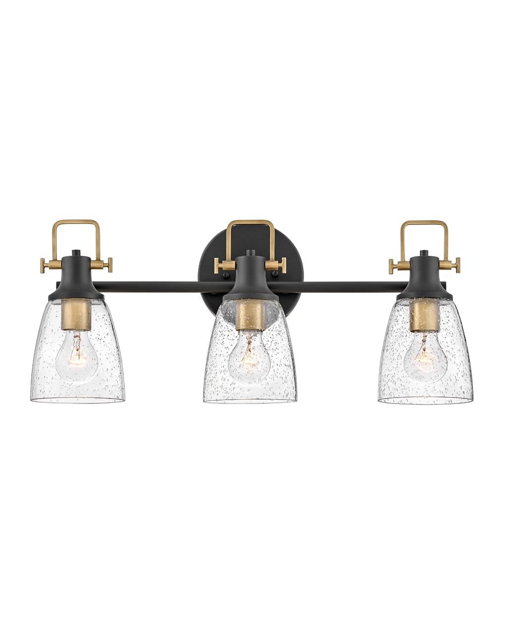 Easton 3-Light Dimmable Black Vanity light