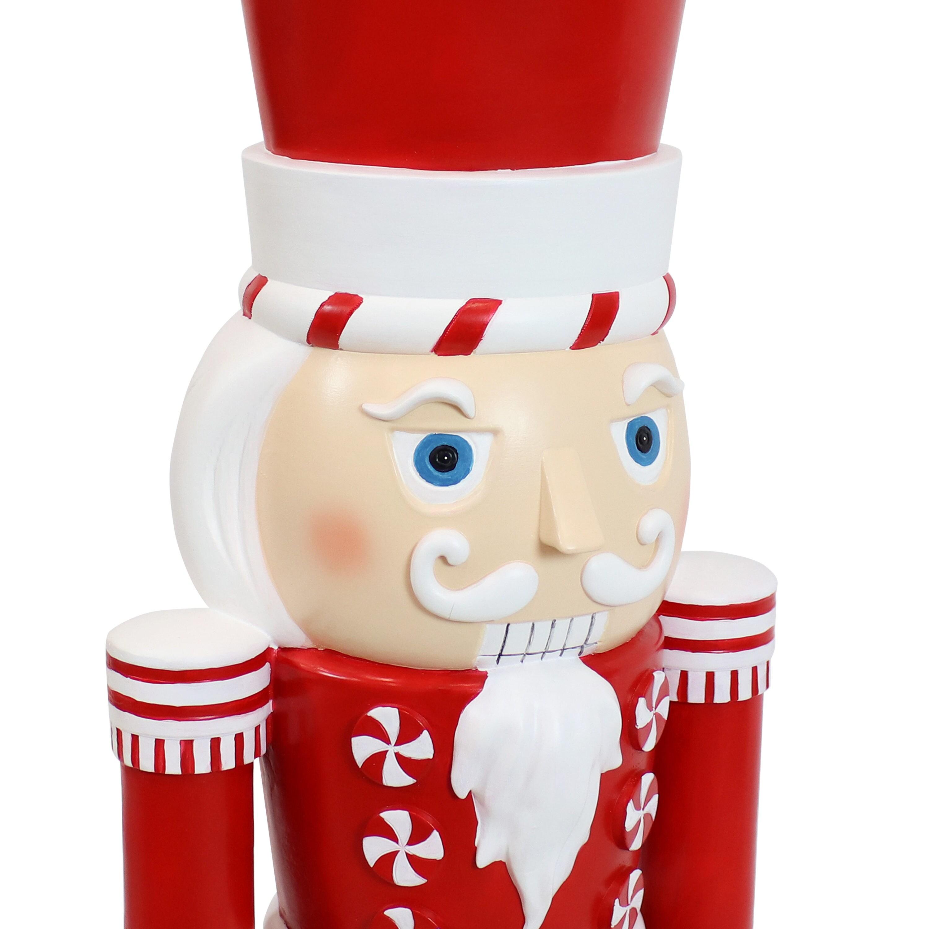 Sunnydaze Alfonso the Noble Large Nutcracker Statue - Red/White - 36"