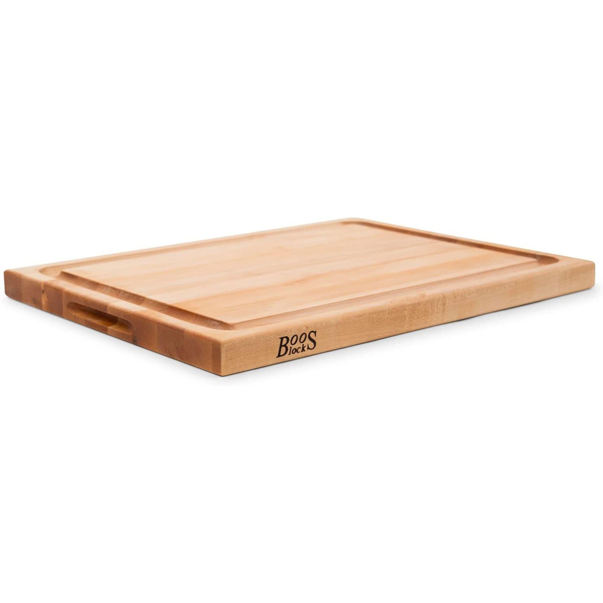 John Boos Chef's Edge Grain 1.5" Maple Cutting/Carving Board with Juice Groove