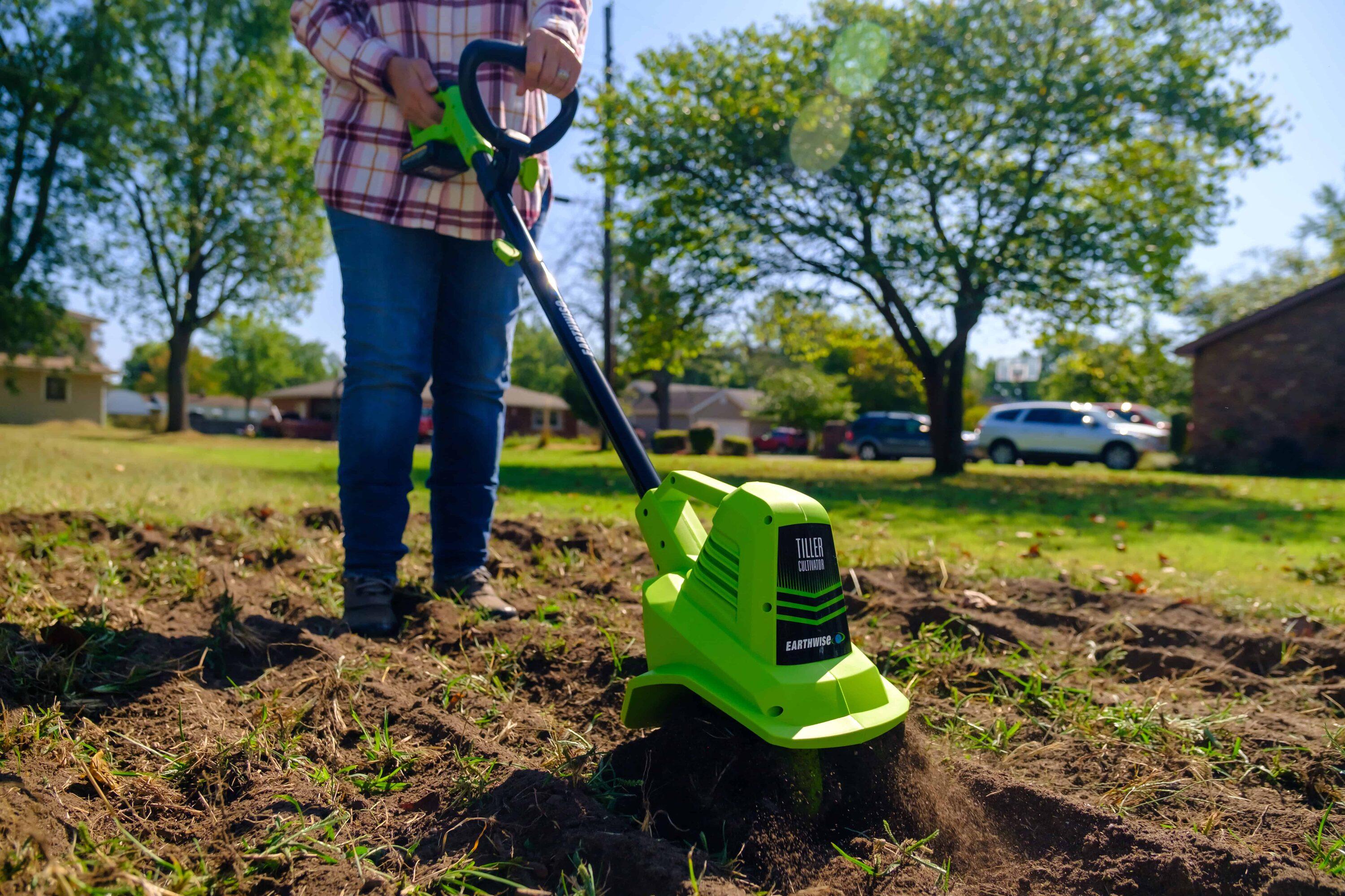 Earthwise 20-Volt 7.5-Inch Cordless Electric Garden Tiller Cultivator