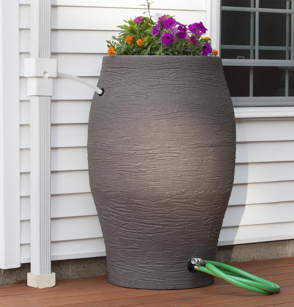 EMSCO Group EMSCO Group Weather Resistant Plastic Rain Barrel and Hose with Diverter Kit