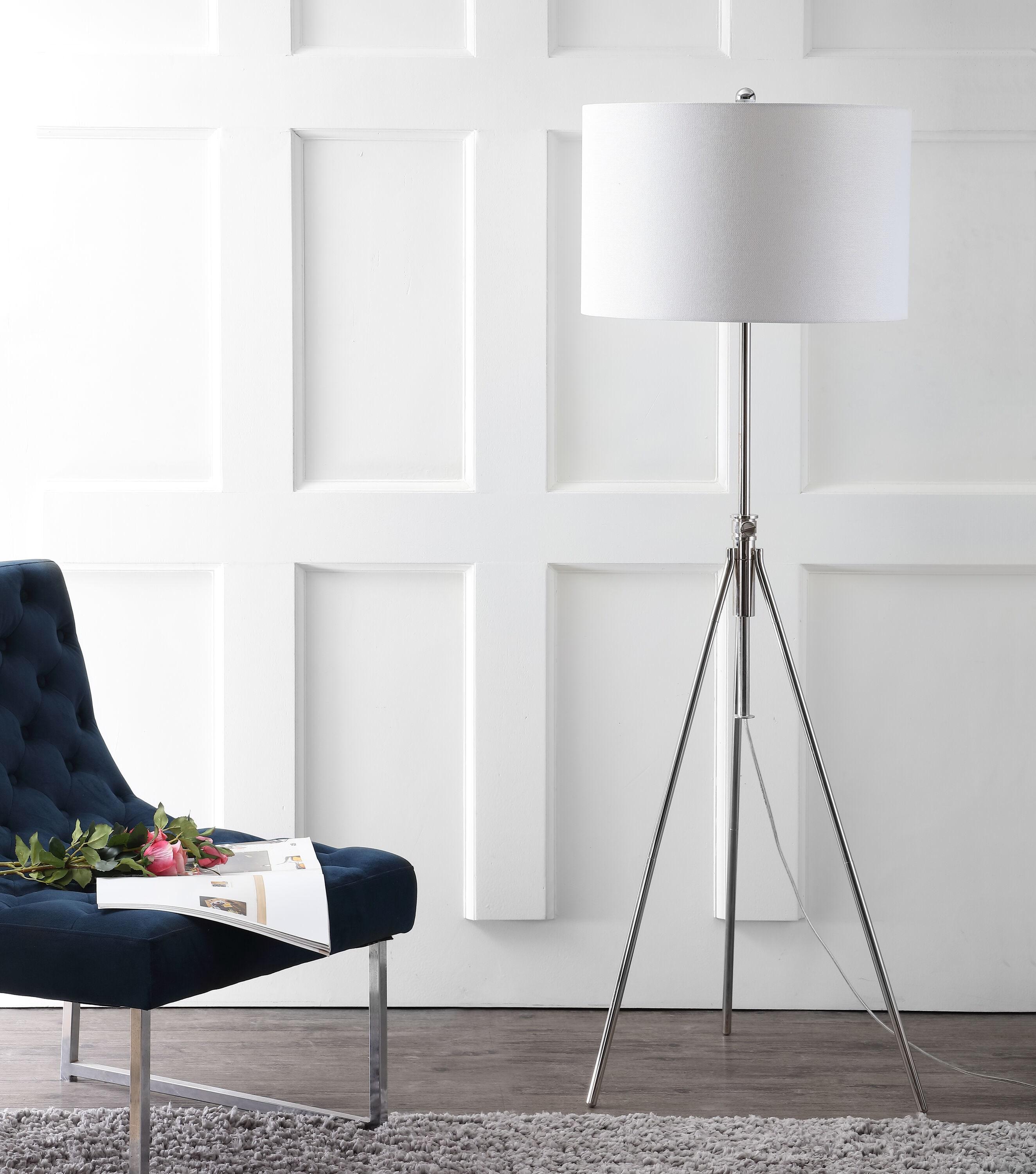 Cipriana Floor Lamp - FLL4007 - Silver/White - Safavieh
