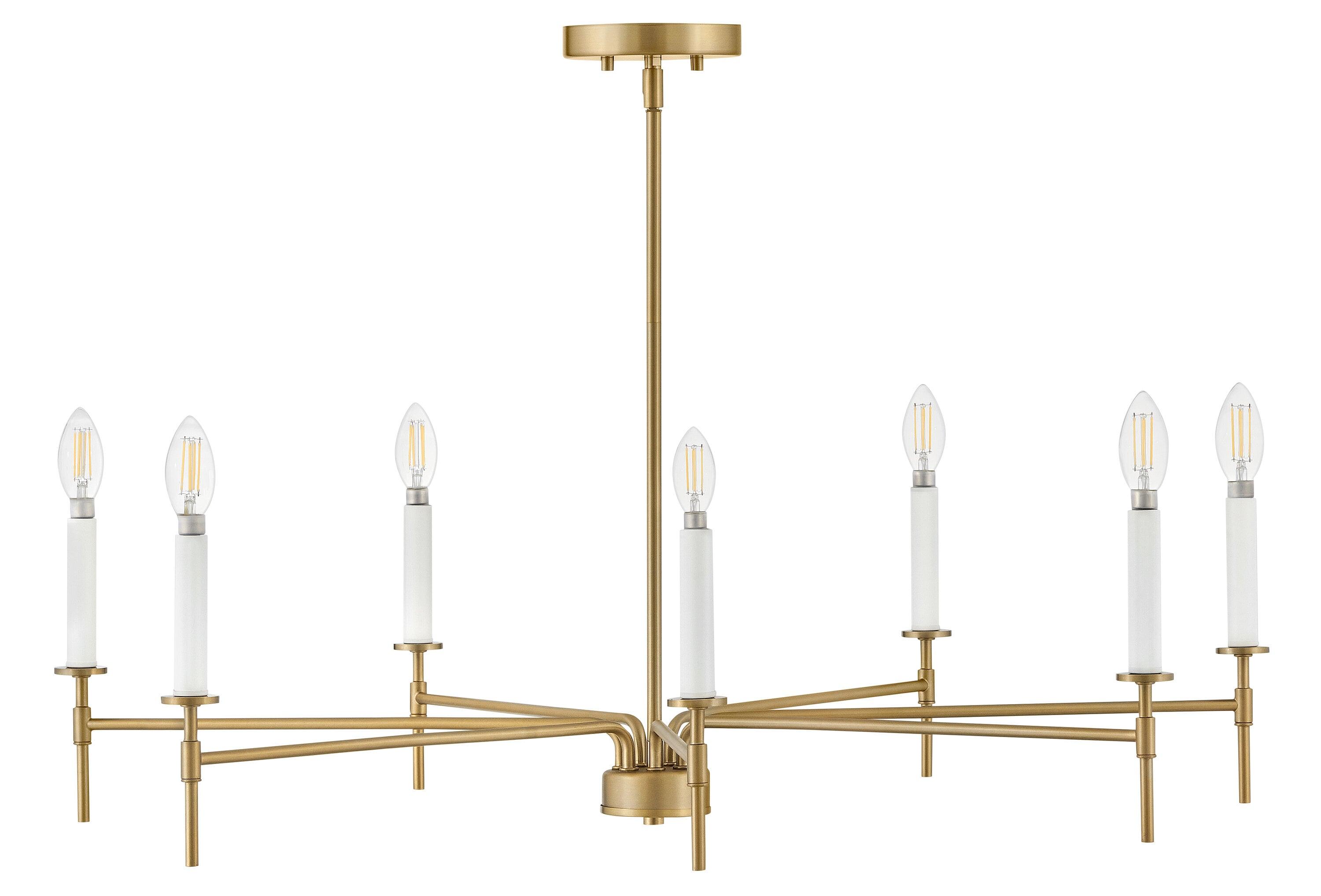 Hux 7-Light Exposed Candle Bulb Chandelier Pendant