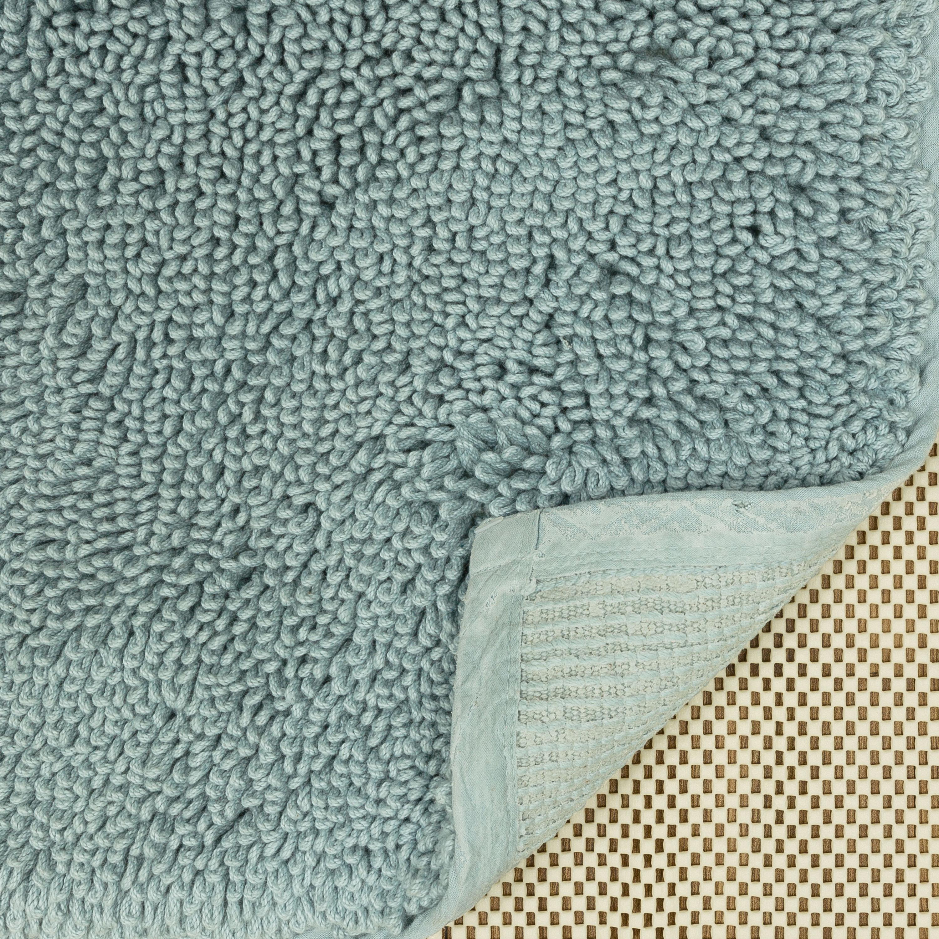 Classic Cotton Glacier Blue 2'3" x 3'9" Bath Mat
