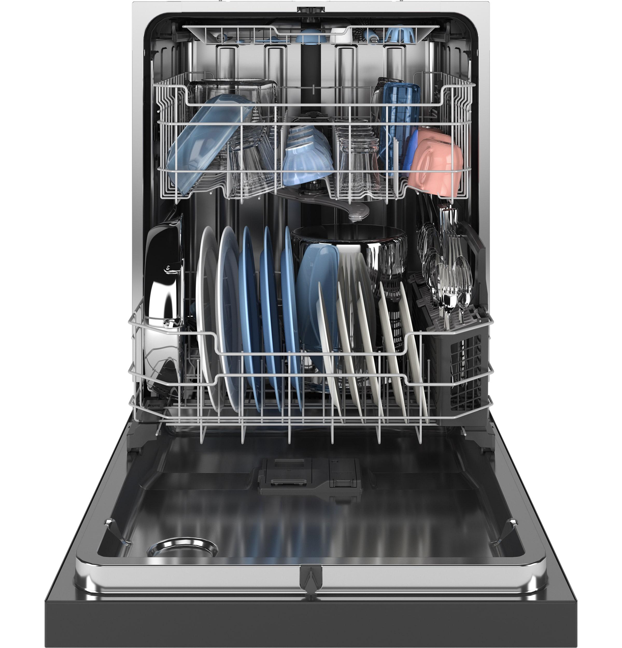 GE Appliances 24" 47 Decibel ENERGY STAR Certified Built-in Front Control Dishwasher with Adjustable Rack and Tall Tub
