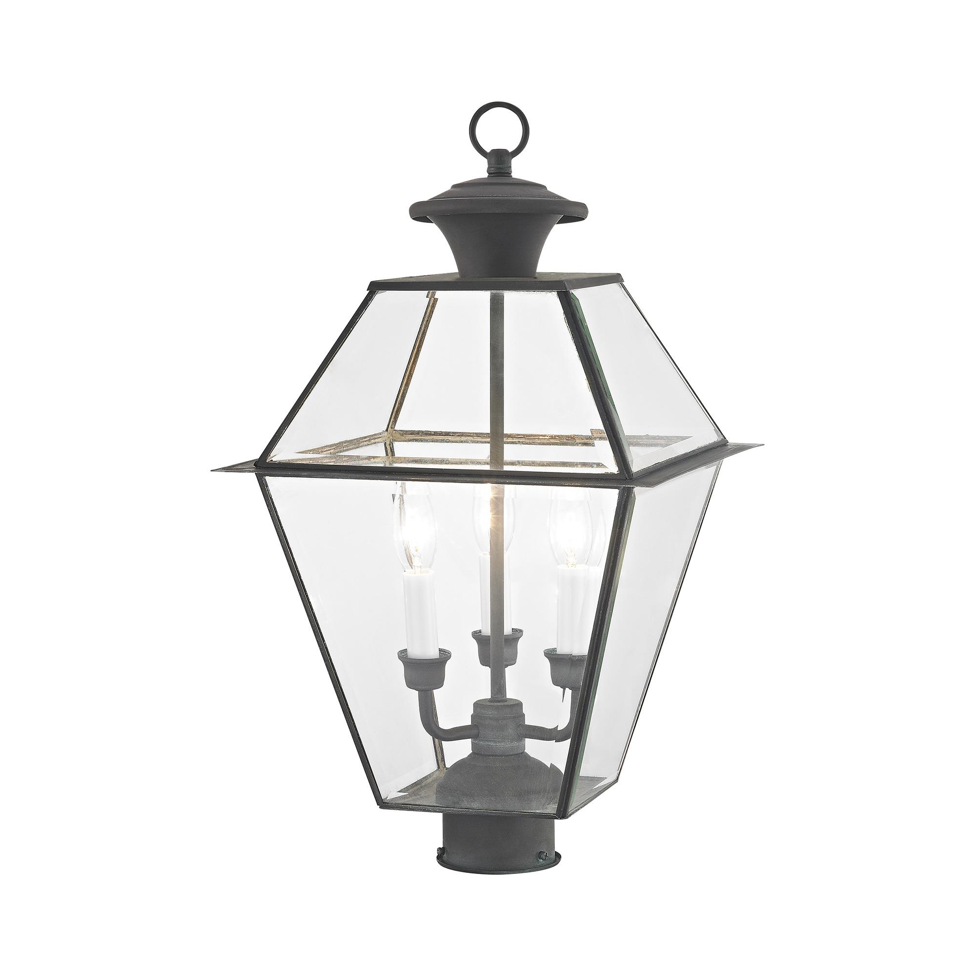 Livex Lighting Westover 3 - Light Post Light in  Charcoal