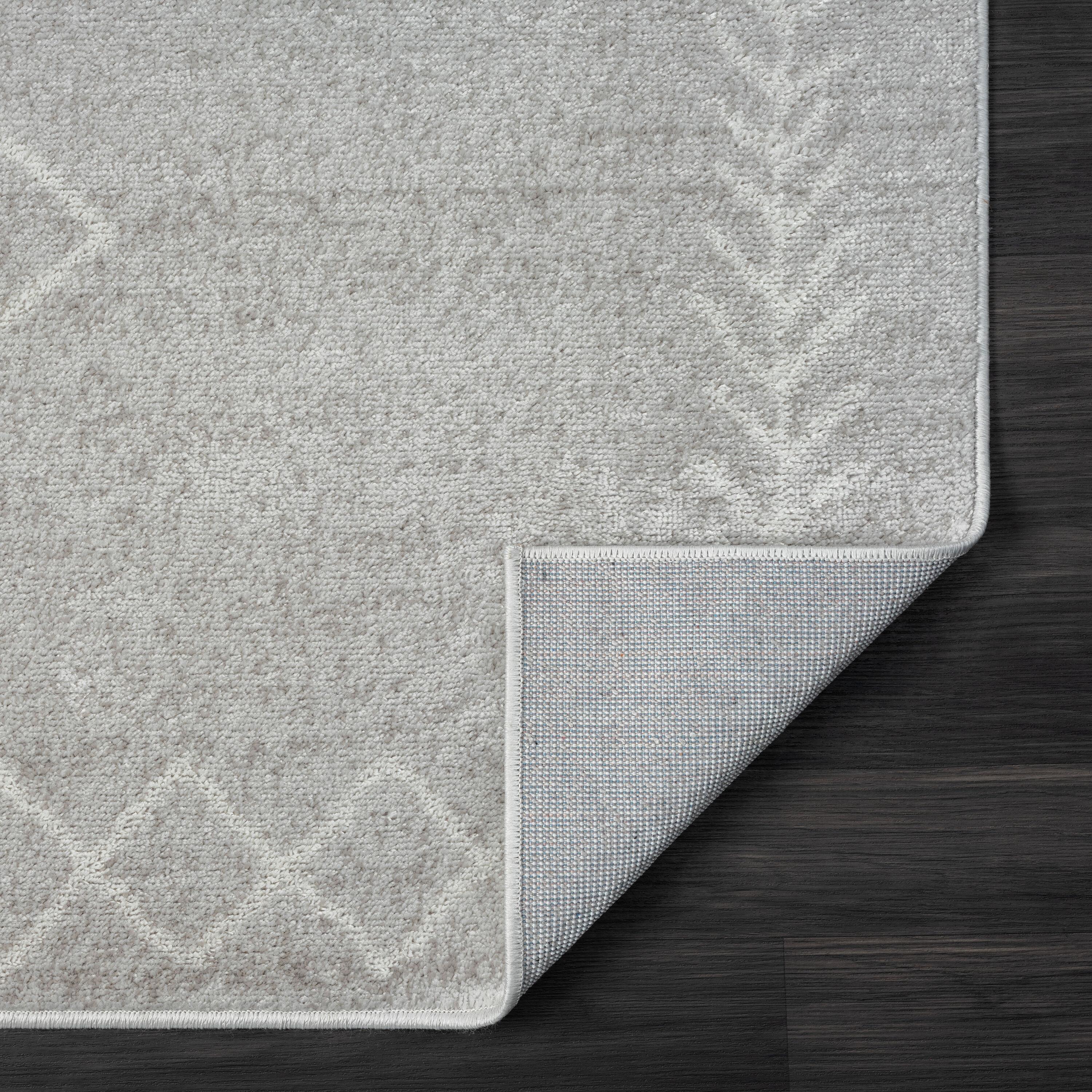 Geometric Performance Gray Area Rug