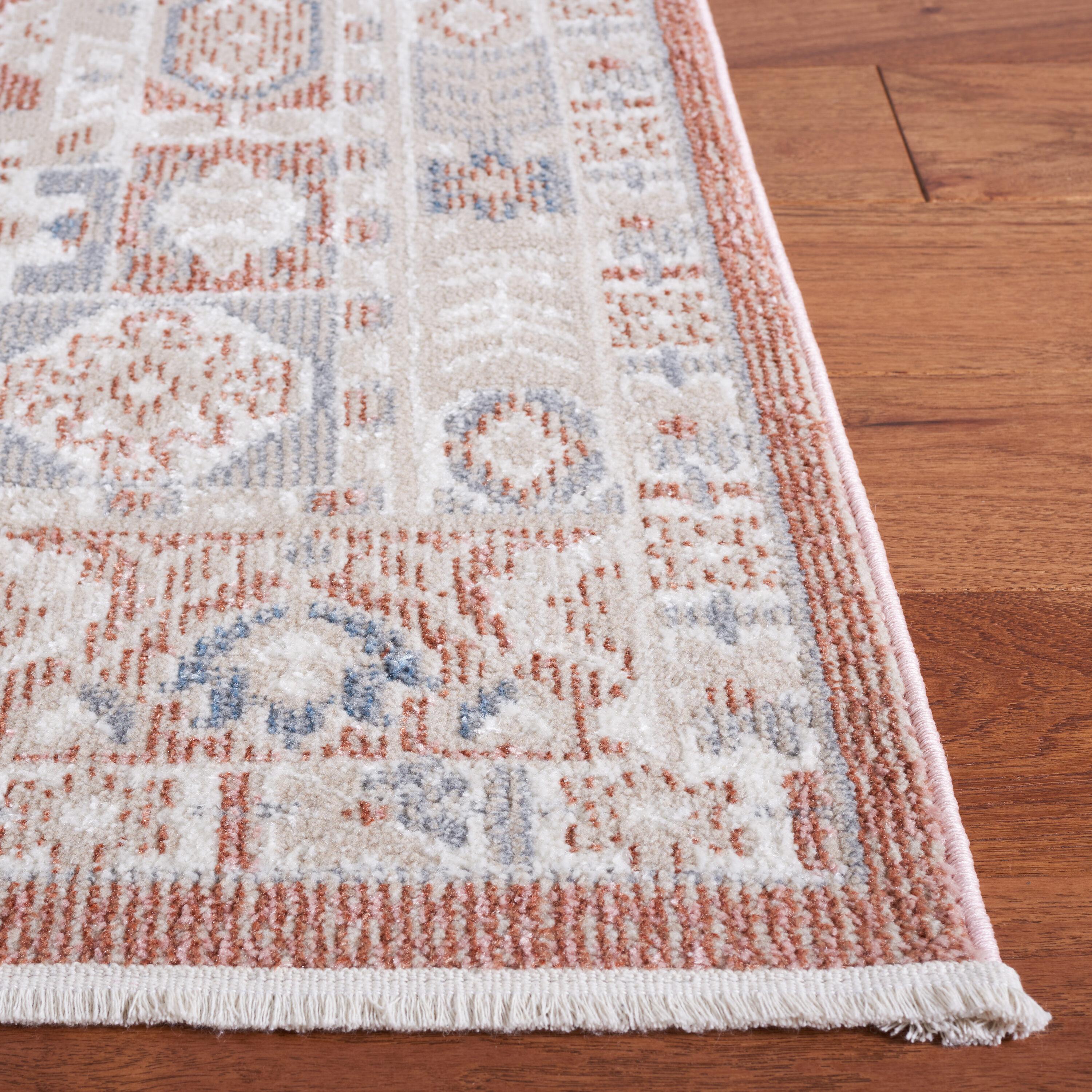 Blair Washable BLR206 Power Loomed Machine Washable Area Rug - Rose/Grey - 5'3"x7'6" - Safavieh.