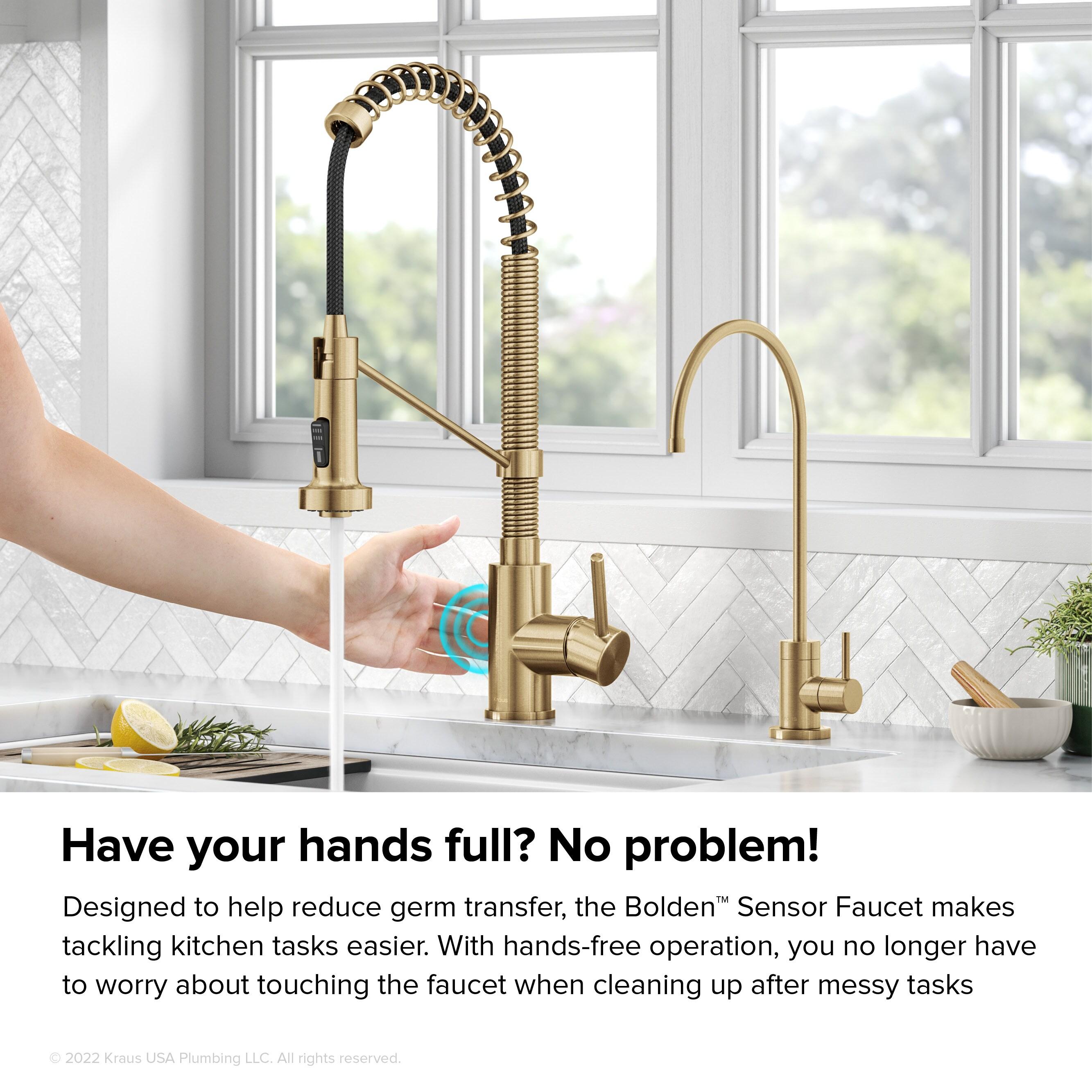 Kraus Bolden Touchless Sensor Commercial Style 2-Function Single Handle Pull-Down Kitchen Faucet