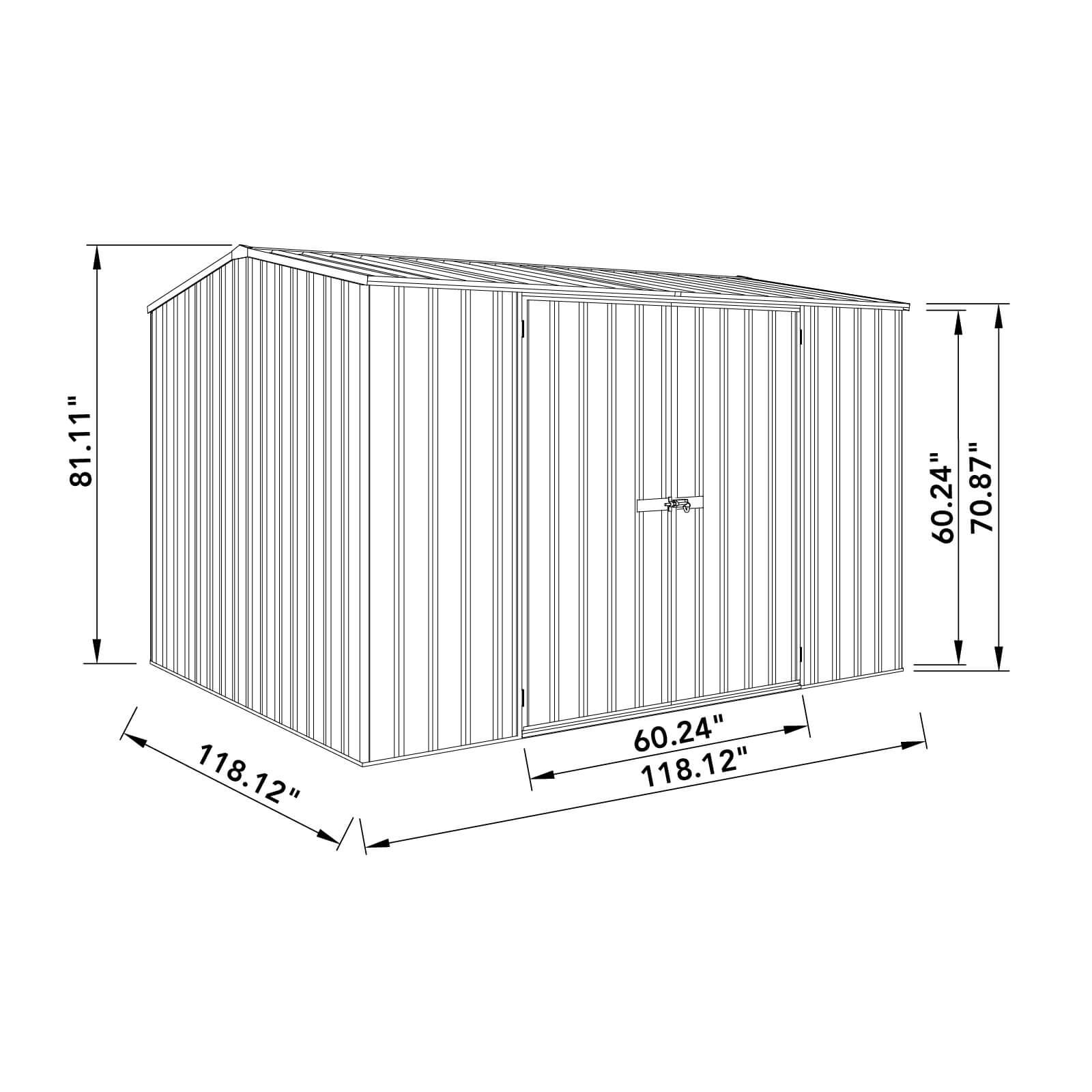 Absco Absco Premier 10 ft. W x 10 ft. D Metal Storage Shed