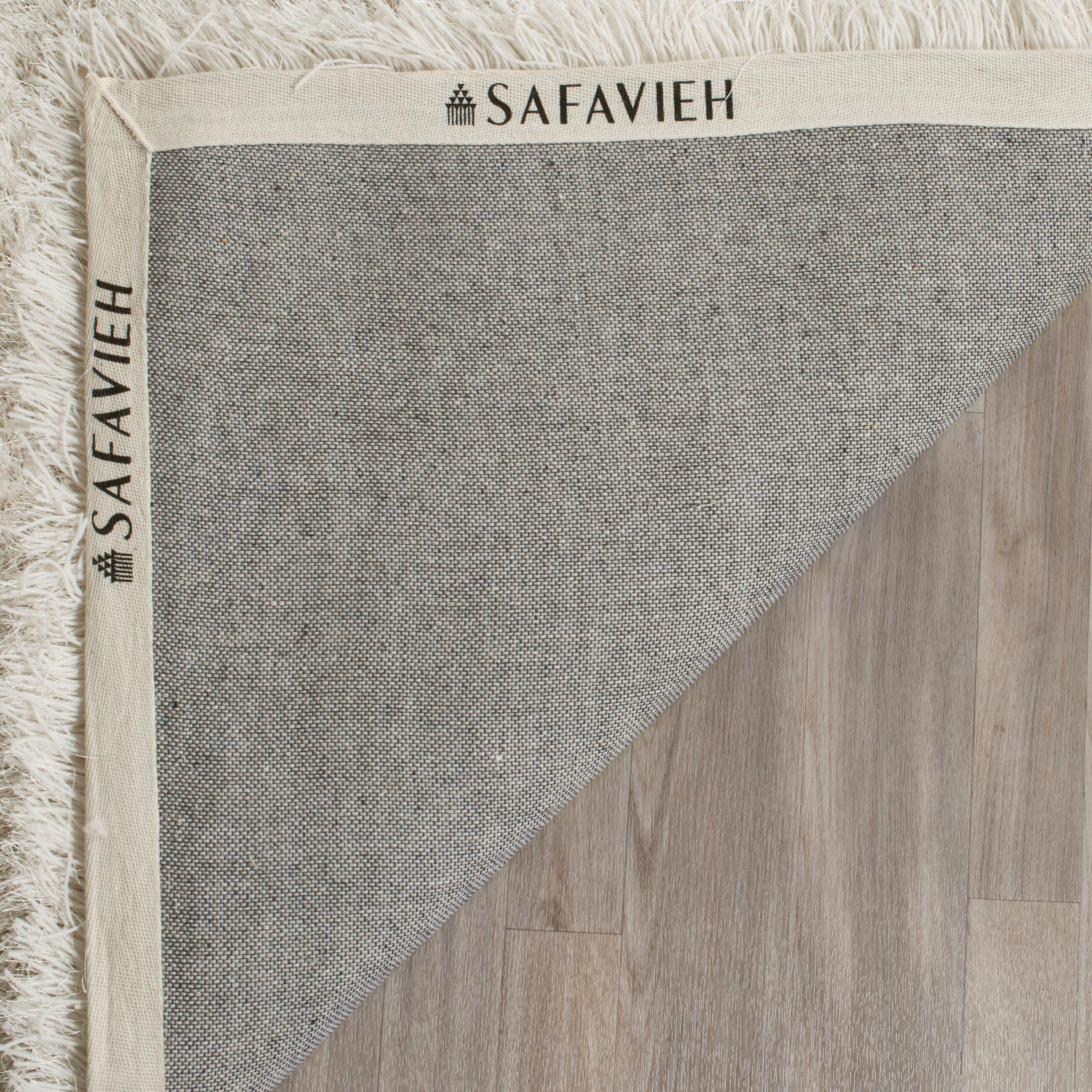 Venice Shag SG256 Hand Tufted Indoor Area Rug - Pearl - 5'x8' - Safavieh