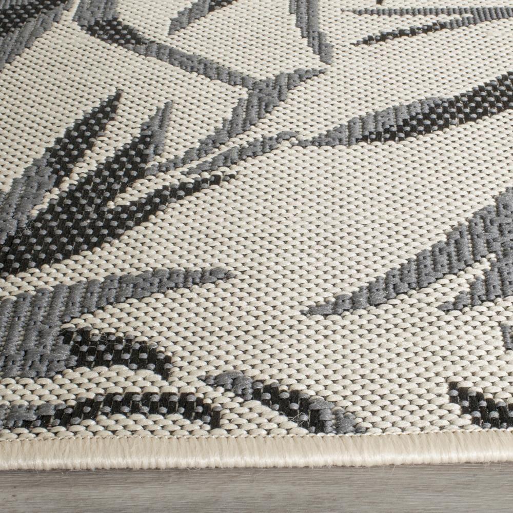 Courtyard CY7425 Power Loomed Indoor/Outdoor Area Rug - Beige/Anthracite - 8'x11' - Safavieh.