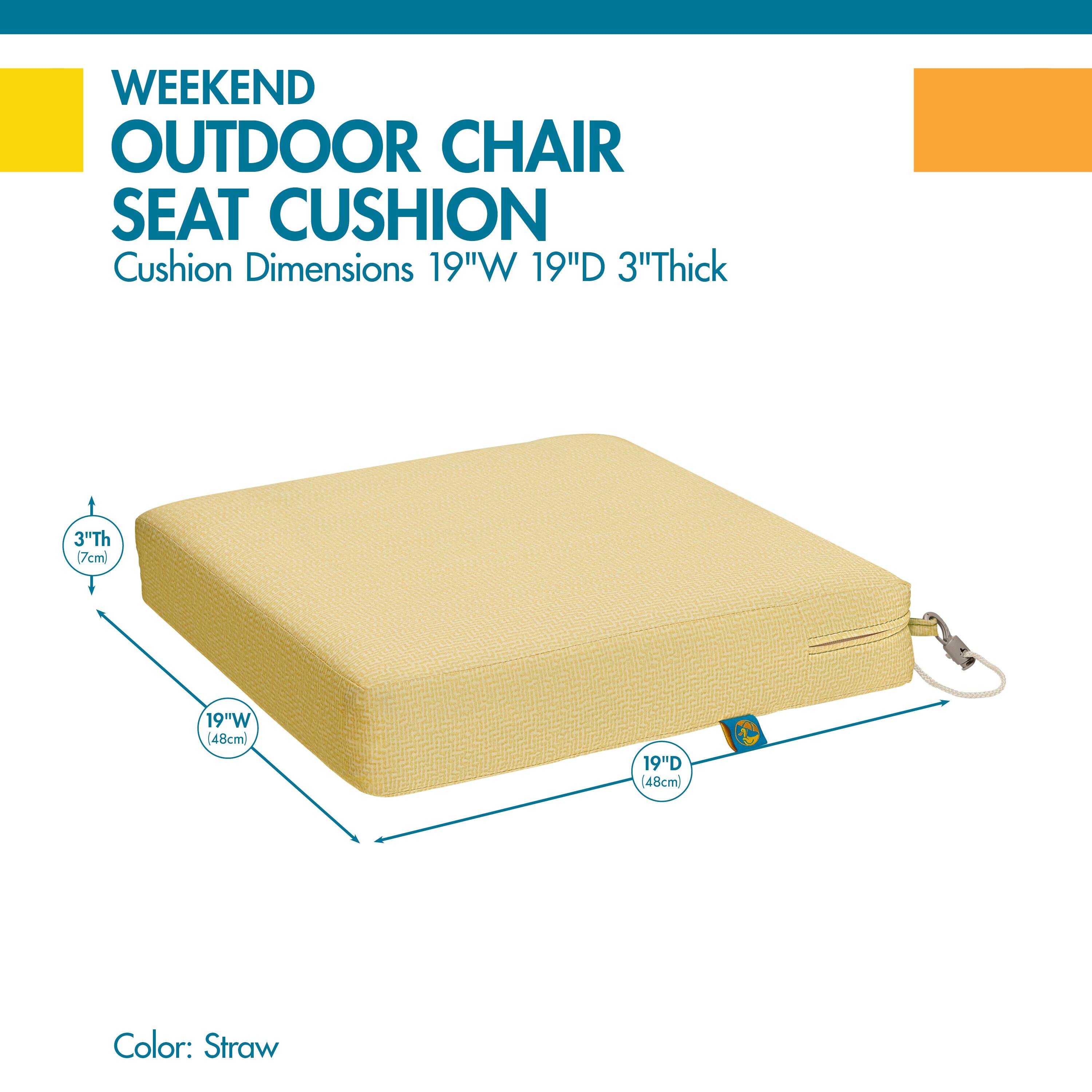 Weekend Outdoor 3'' Dining Chair Seat Cushion