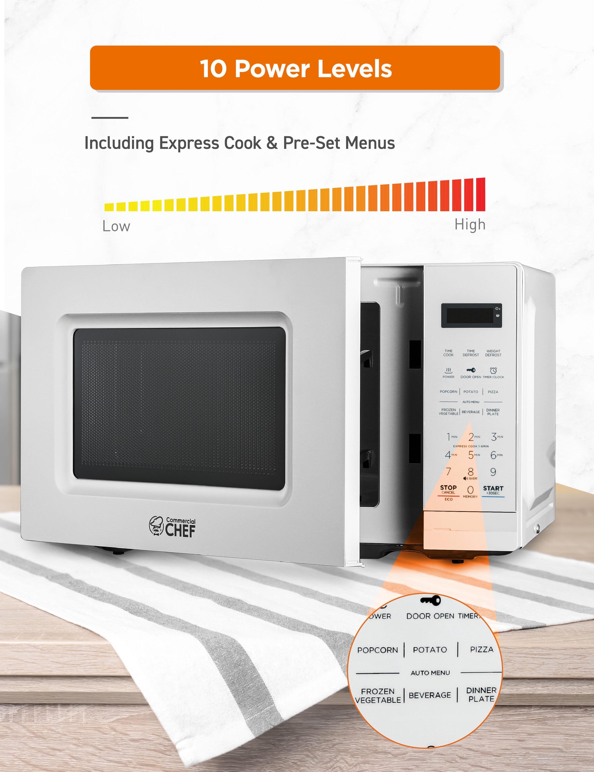 Commercial Chef 0.7 Cubic Feet 700 Watt Countertop Microwave