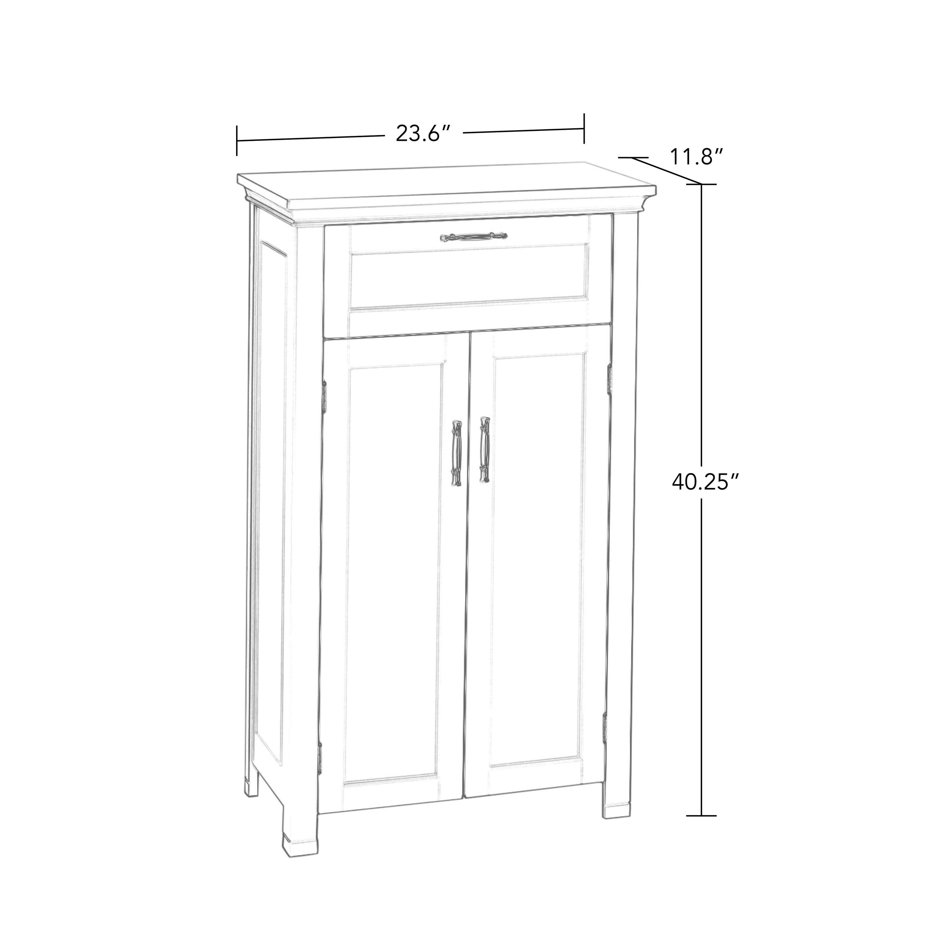 RiverRidge Somerset Two-Door Bathroom and Laundry Storage Cabinet with Drawer and Adjustable Shelf