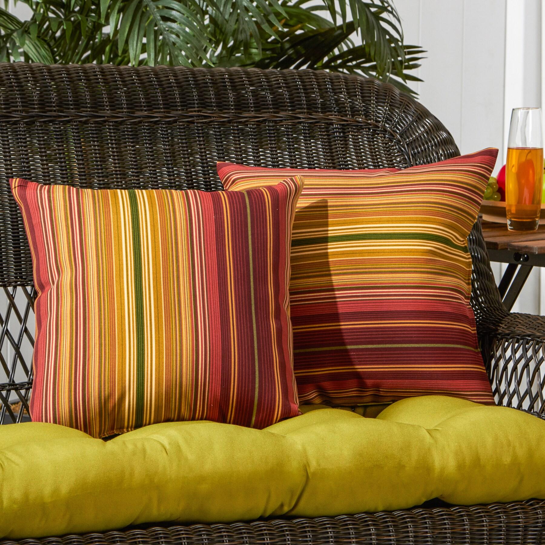 Indoor/Outdoor Reversible Throw Pillow