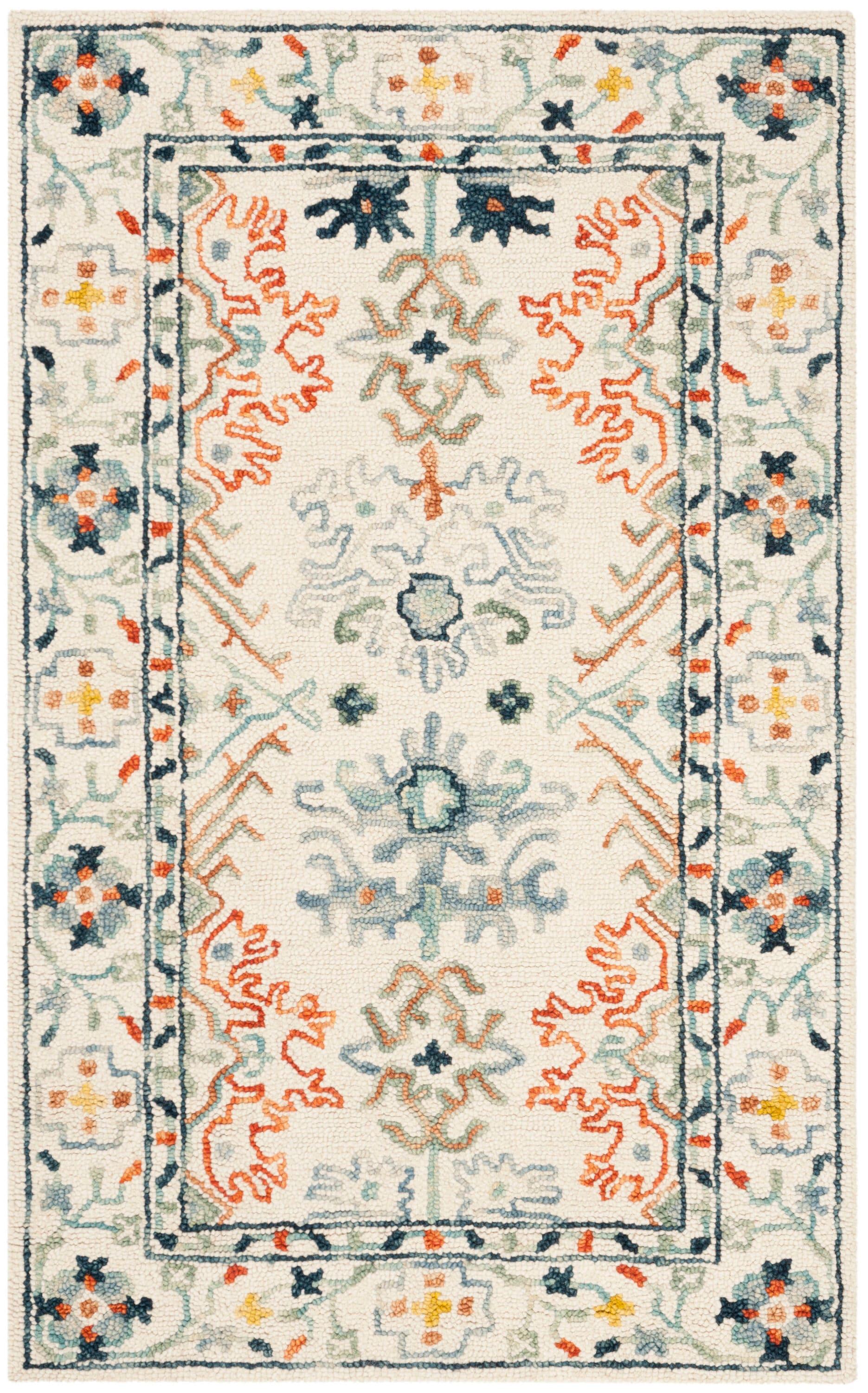 Aspen APN310 Hand Tufted Indoor Accent Rug - Ivory/Blue - 3'x5' - Safavieh