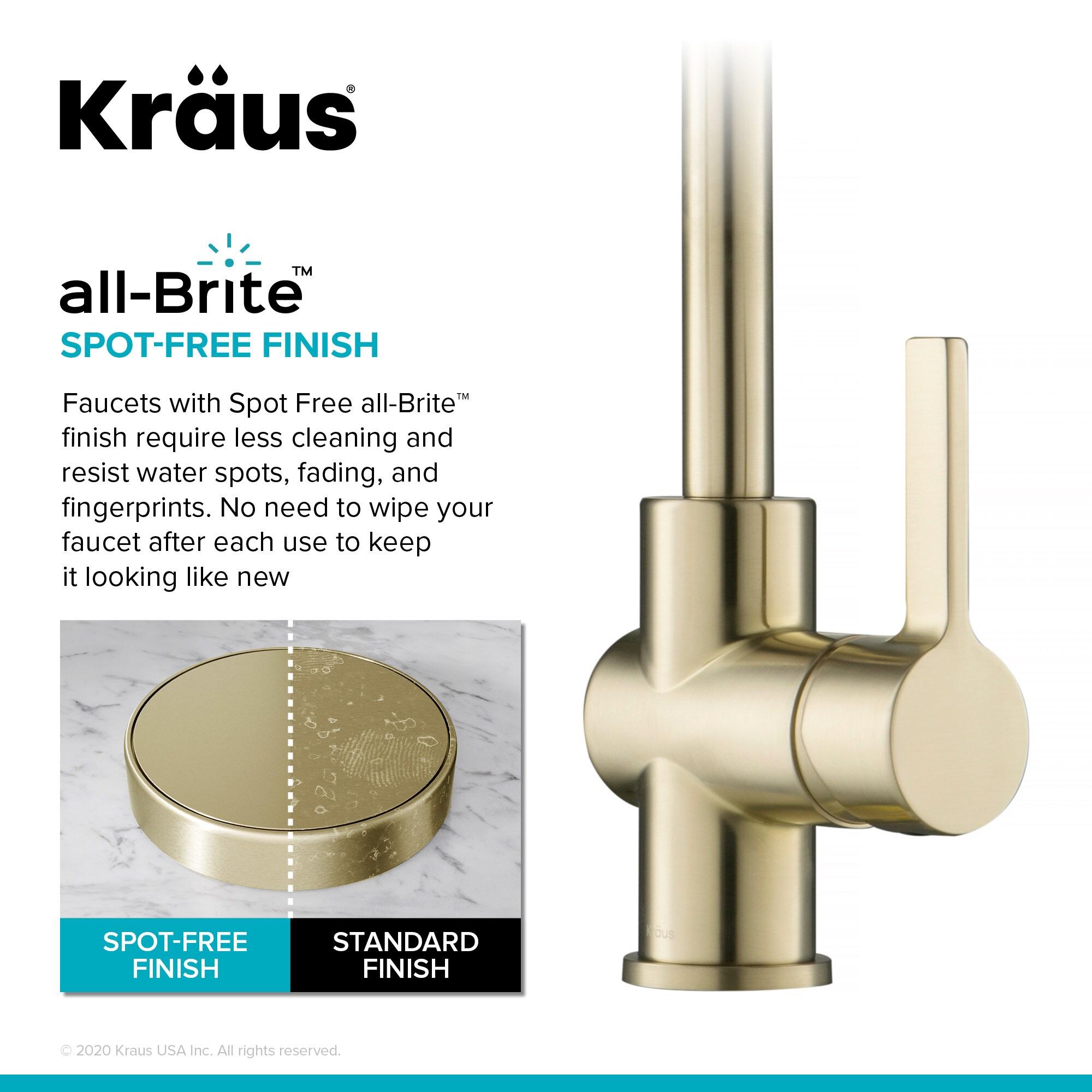 KRAUS Britt Commercial Style Single Handle Pull Down Kitchen Faucet