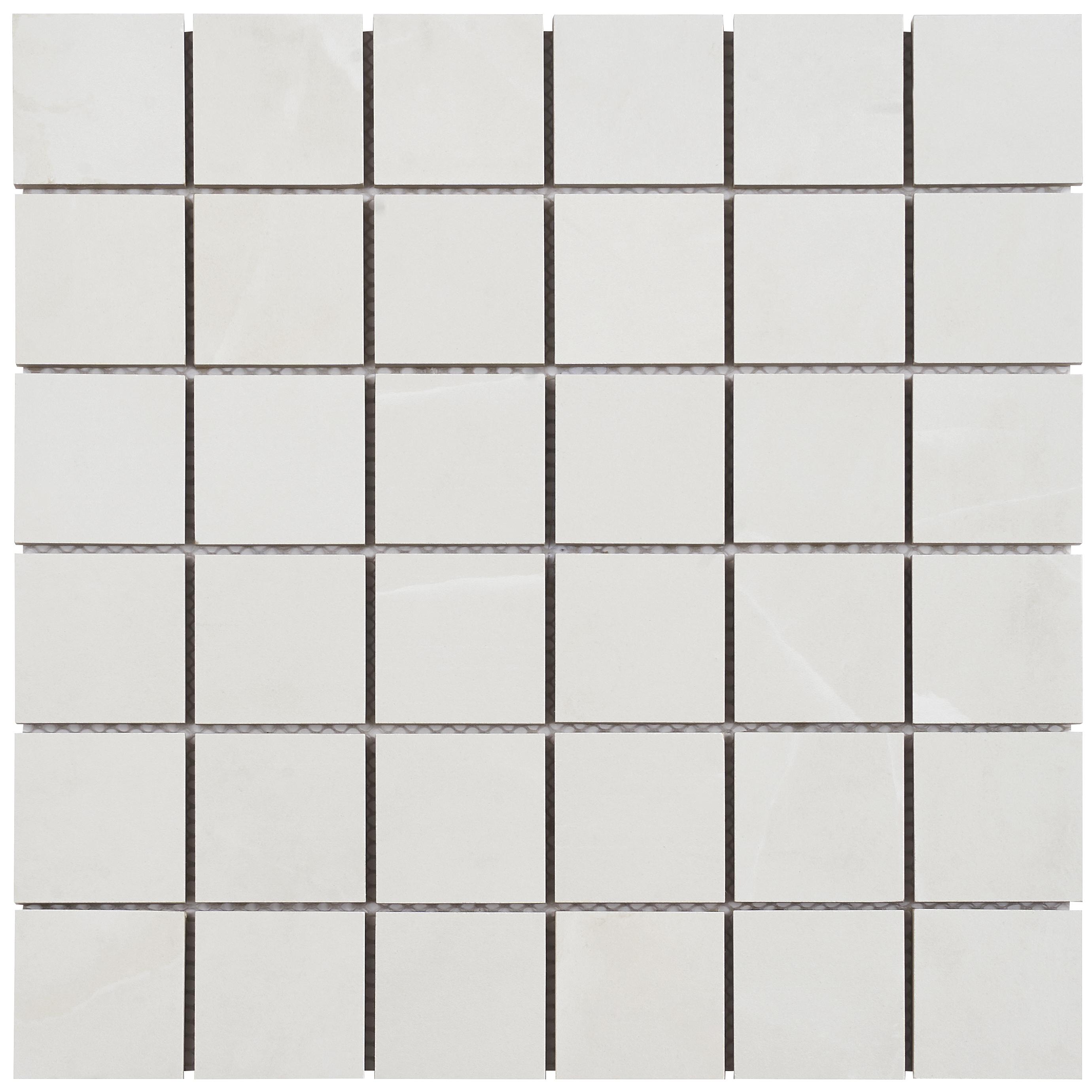 Saroshi Onyx Bianco 11.81 in. x 11.81 in. Matte Porcelain Floor and Wall Mosaic Tile (0.96 sq. ft./Each)