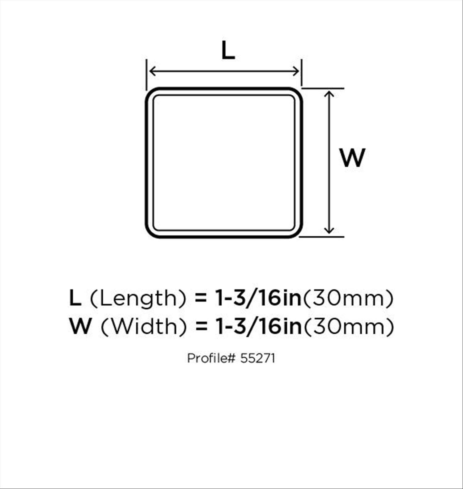 Amerock Blackrock 1-3/16 inch (30mm) Length Satin Nickel Cabinet Knob