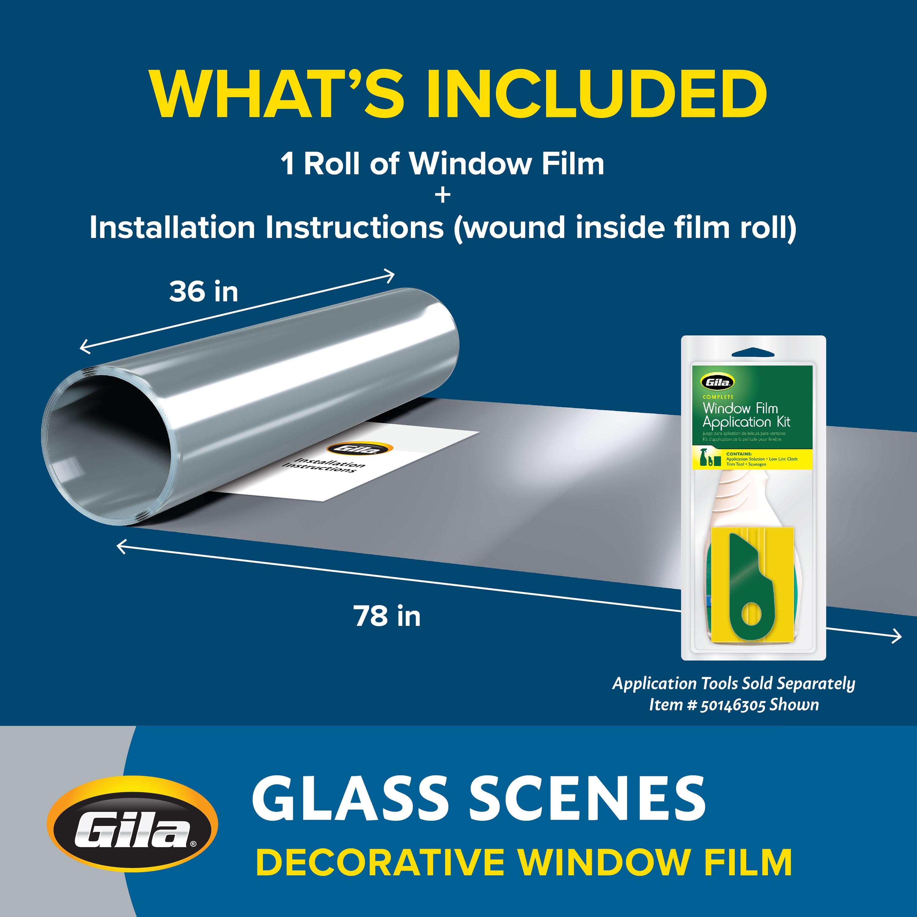 Gila® Glass Scenes Ice Forest Decorative Residential Window Film No Glue No Adhesive Static Cling DIY 3ft x 6.5ft (36in x 78in) (19.5 sq ft)