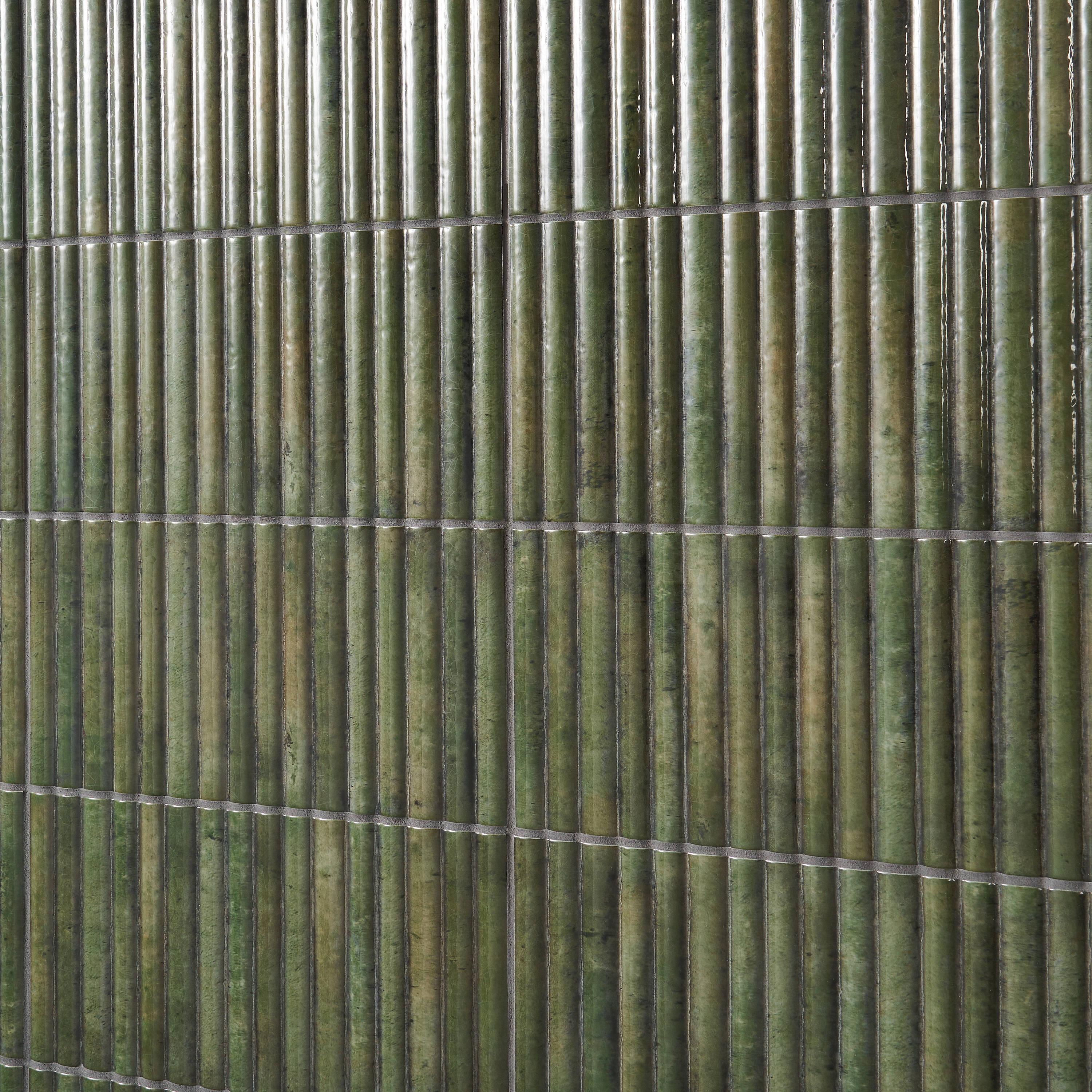 Canu 5.9 In. x 11.81 In. Polished Fluted Ceramic Subway Wall Tile (9.68 Sq. Ft. / Case)
