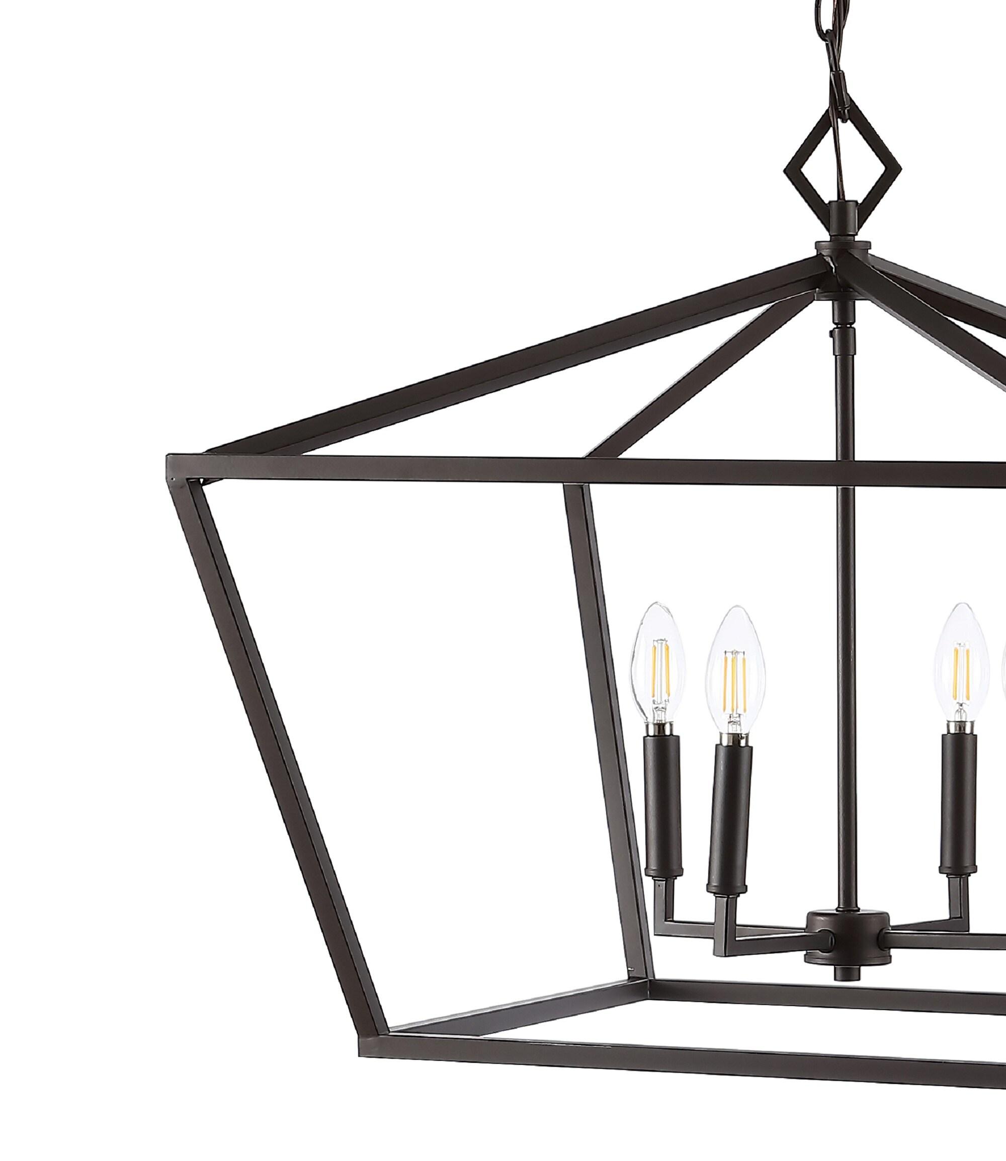 Gatsby 23" 4-Light Adjustable Iron Rustic Glam LED Pendant, Oil Rubbed Bronze