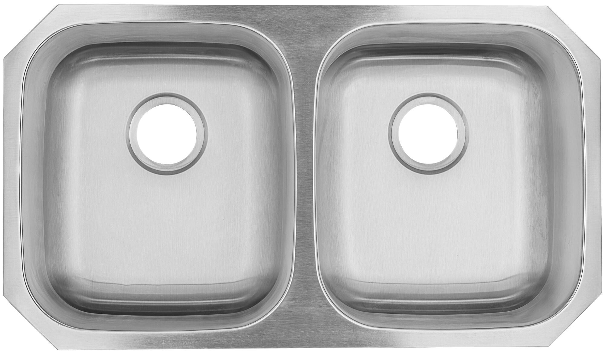 32'' Stainless Steel Double Bowl Undermount Kitchen Sink