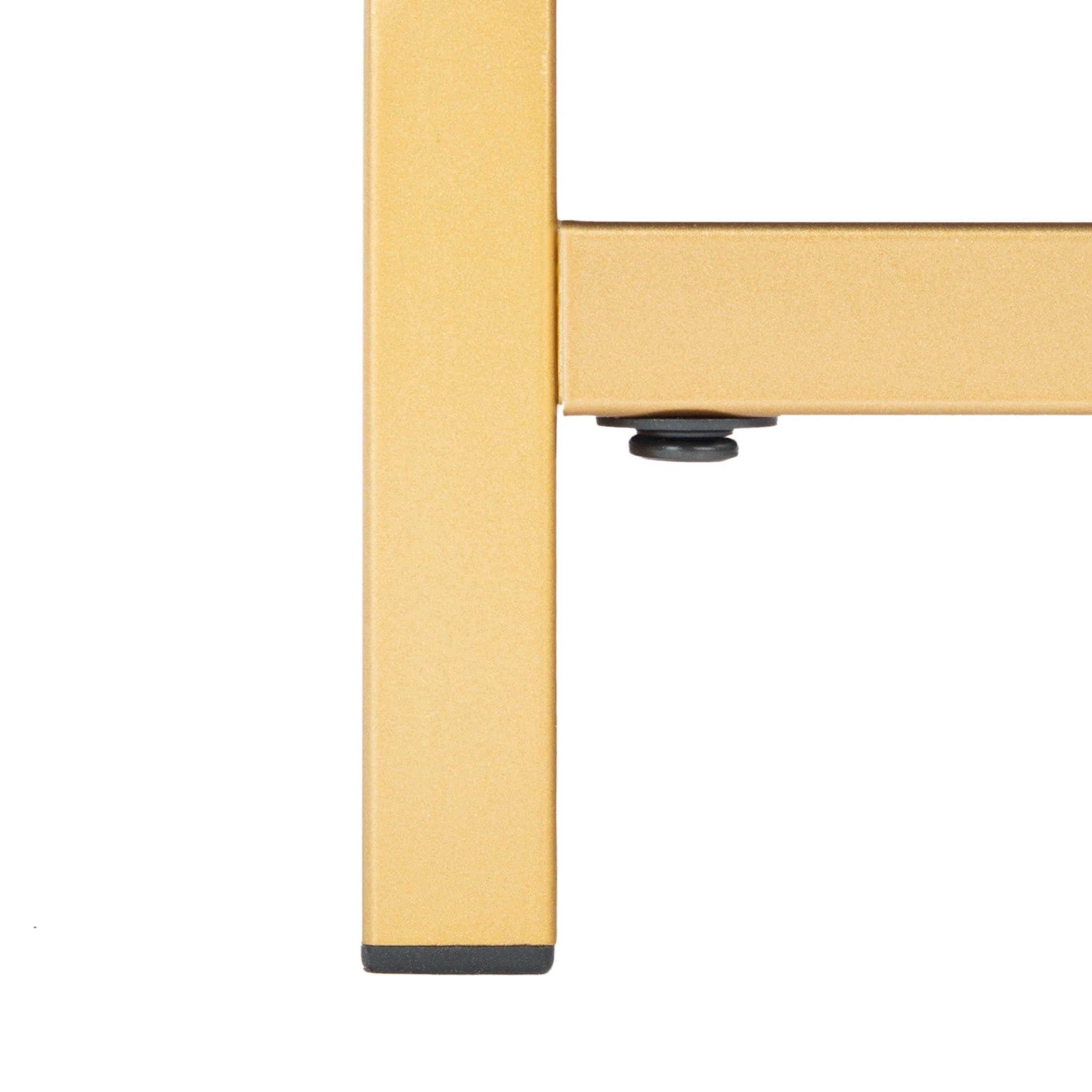 Fenno 2 Drawer Nightstand - NST6401 - White Washed/Brass - Safavieh